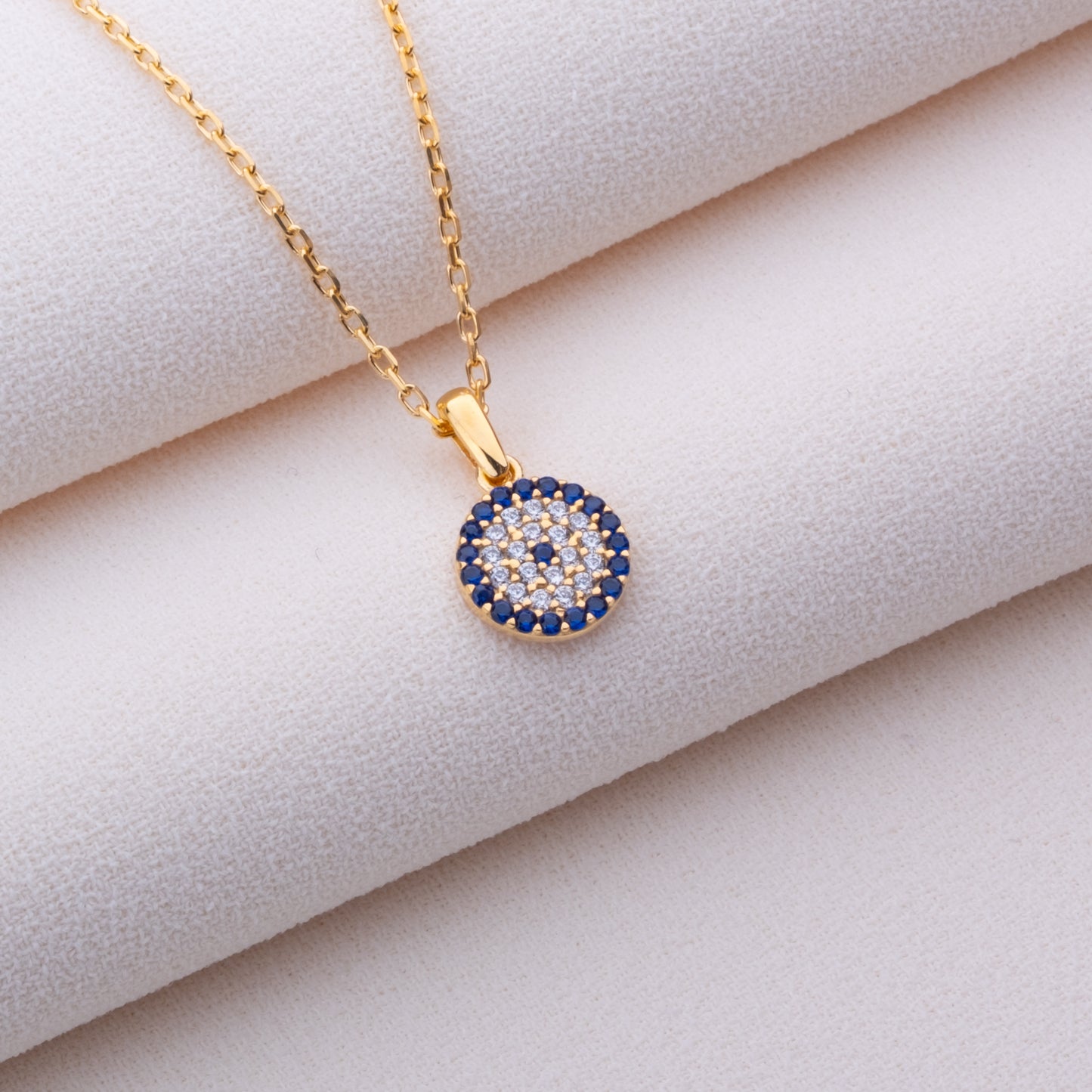 Nazar Kolyesi – 925 Ayar Gümüş, 14K Altın, Gümüş, Rose Gold veya Siyah Kaplama Koruma Tılsımı