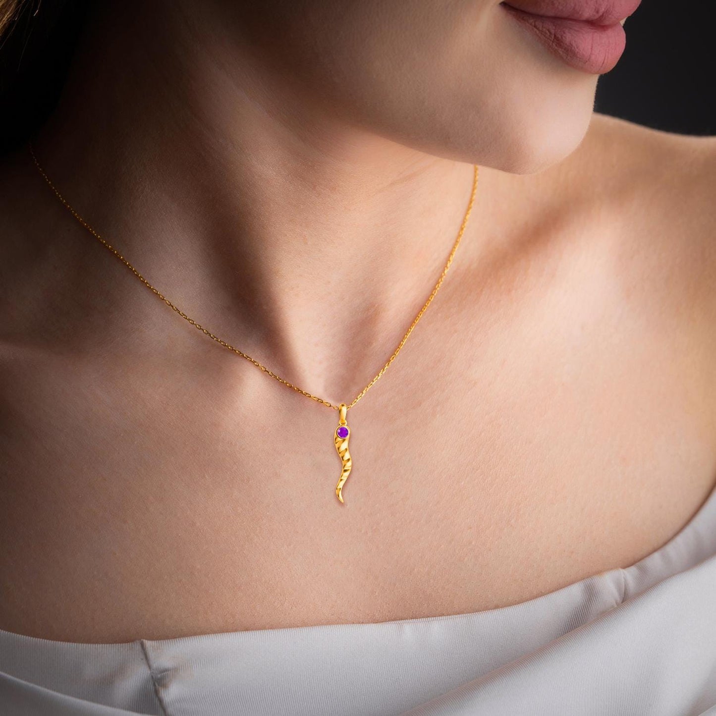 Italian Horn Necklace - Good Luck Charm, Protection Amulet, Italian Jewelry, Evil Eye Pendant, Horn Chain, Gift Ideas,Italian Charm Necklace