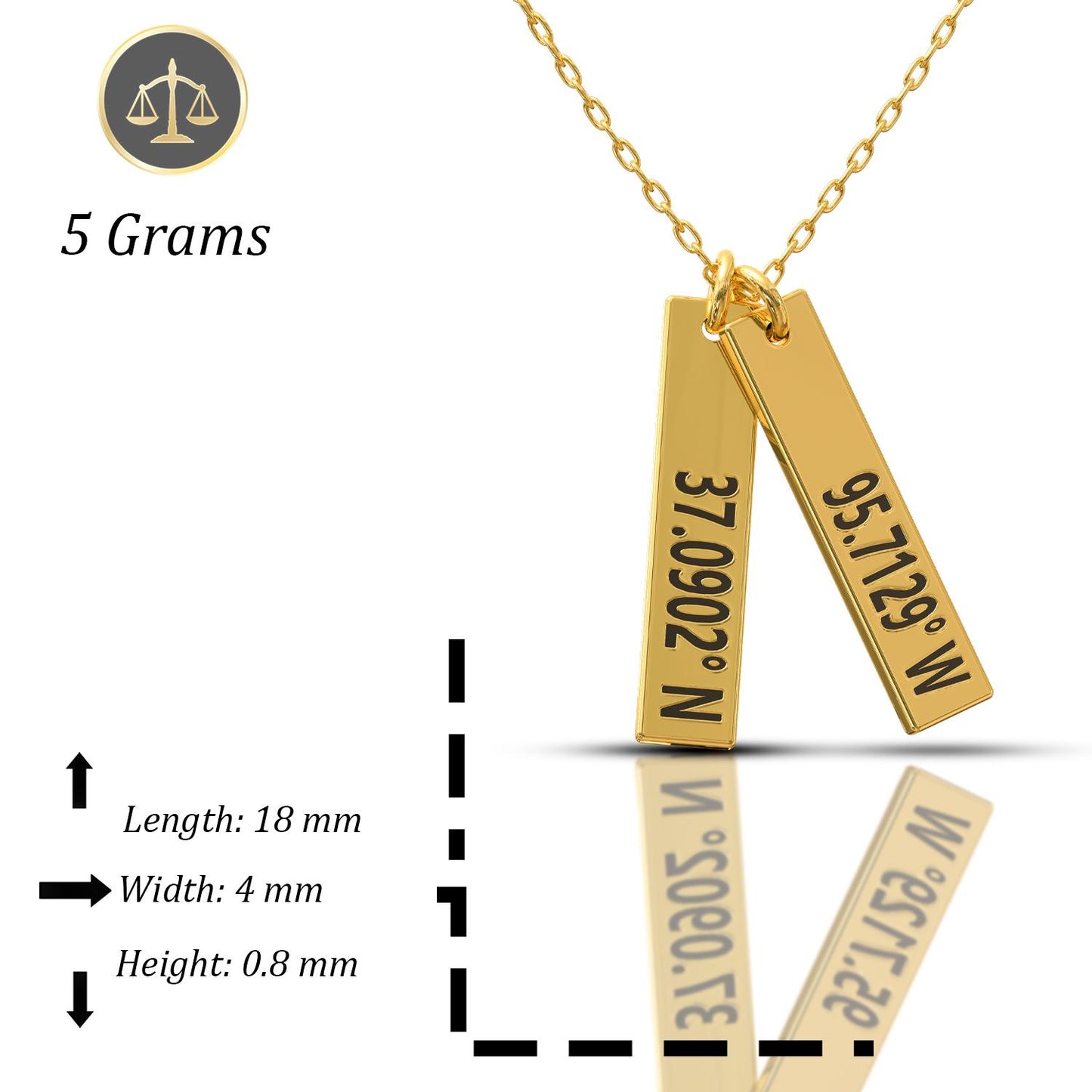 Gold Bar Necklace, Custom Engraved Nameplate Jewelry, Coordinate Minimalist Monogram Pendant, Dainty Layered Family Kids Necklace Gift