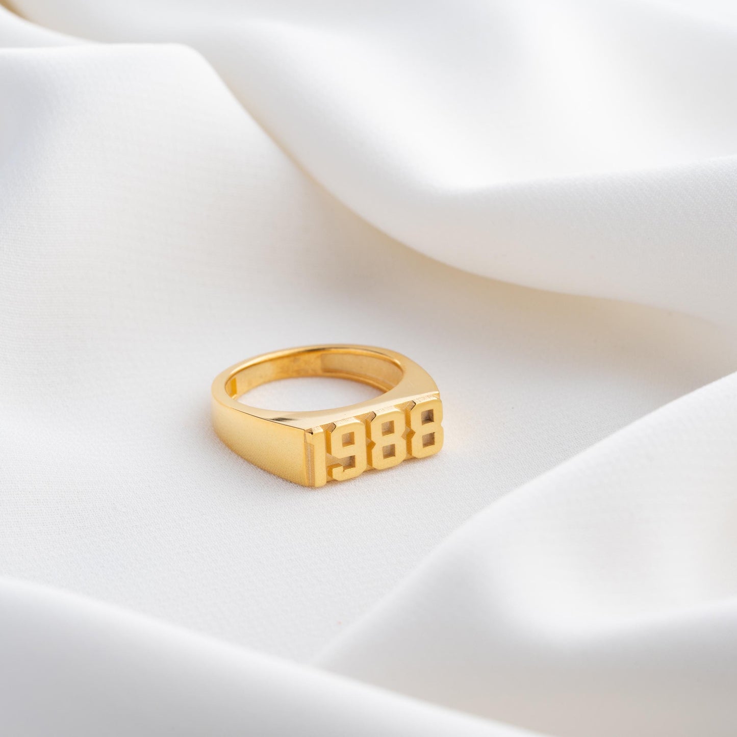 Signet Ring - Custom Men's Pinky Ring, Personalized Name Ring, Dainty Handwriting Birthflower Ring, Statement Anniversary Ring,Mother's Ring