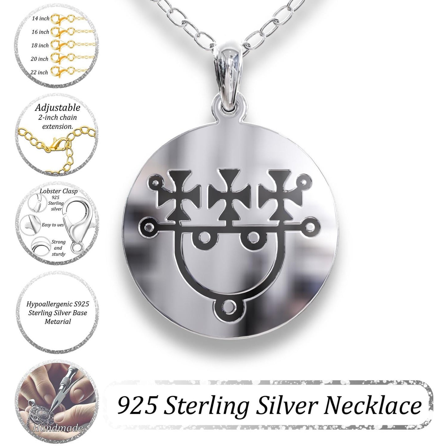 Sitri Sigil Necklace, Gothic Wiccan Pendant, Occult Demon Jewelry, Witchcraft Charm, Silver or Gold Plated Witch Necklace for Her-handmade