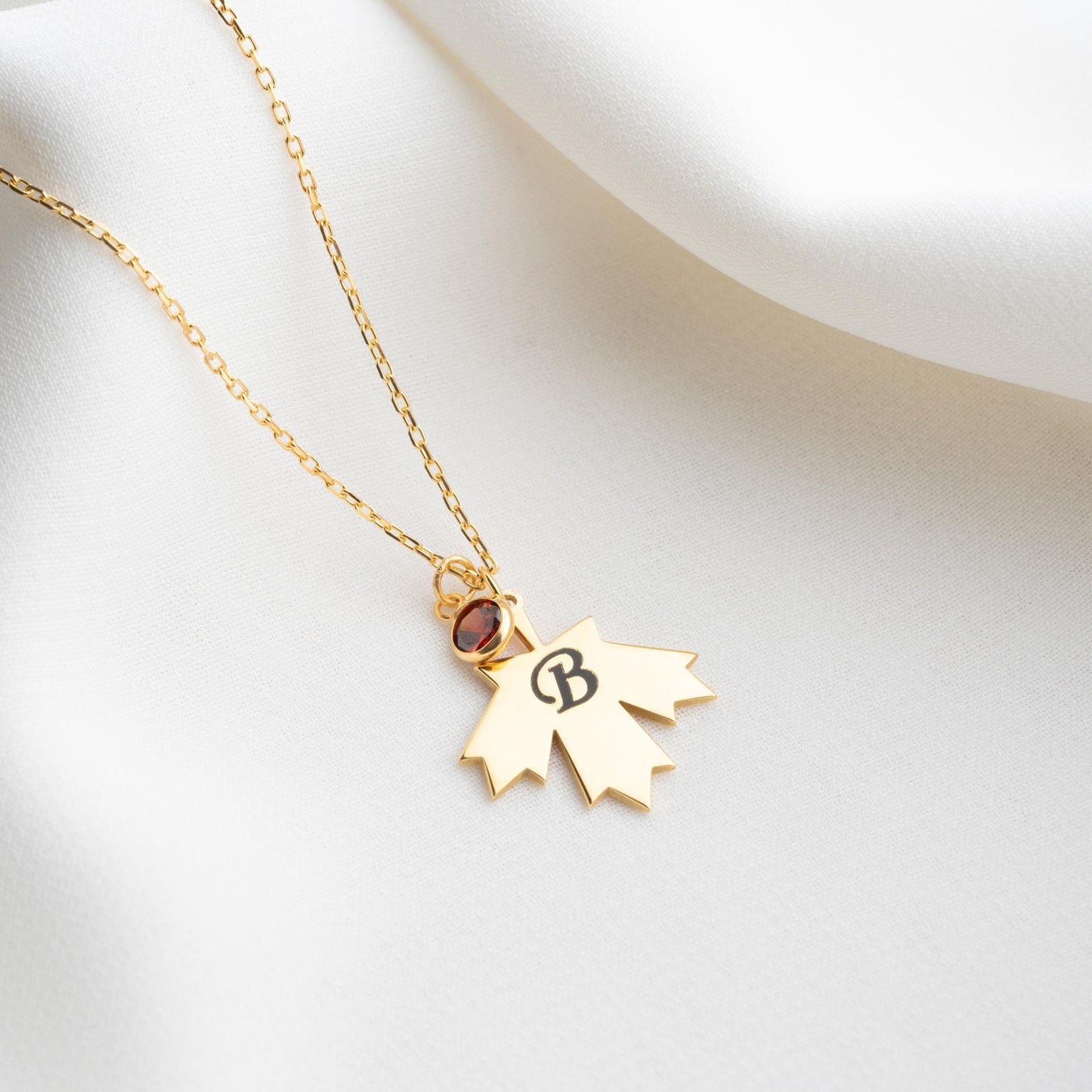 Personalized Letter Leaf Necklace,Gold Silver Initial Charm Pendant,Tiny Minimalist Flower Clover Acorn Necklace,Custom Jewelry Gift for Her
