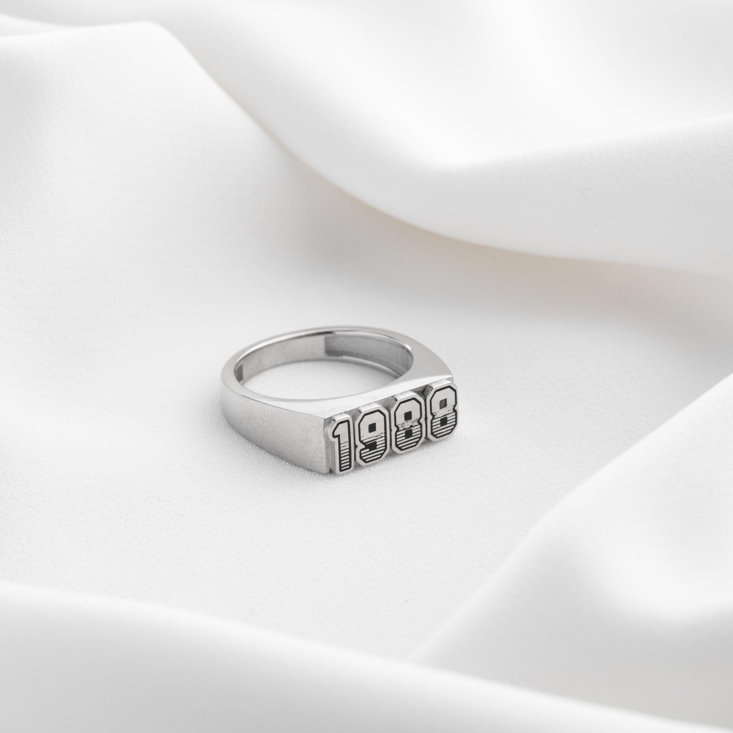 Gold Signet Ring-Custom Engraved Pinky Ring,Personalized Name Ring, Silver Dainty Handwriting Memorial Ring,Anniversary Ring for Women & Men