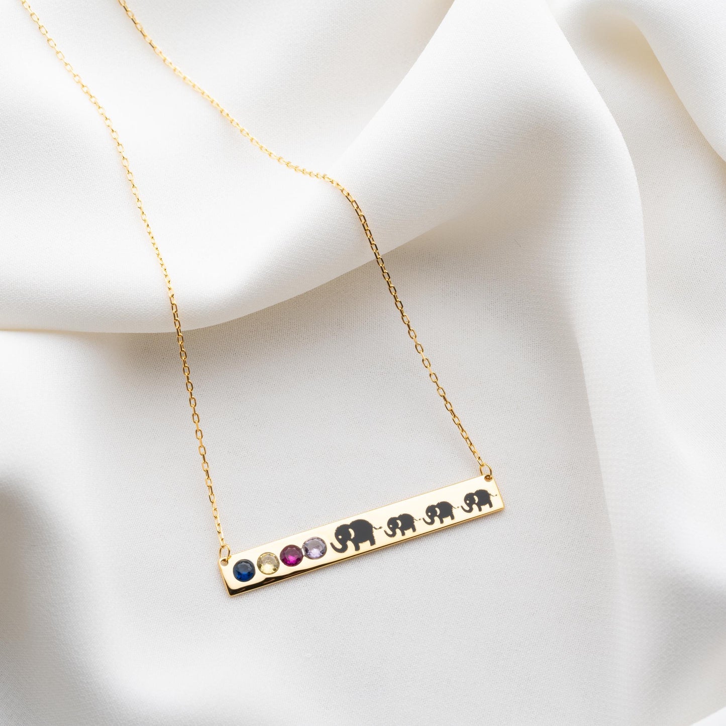 Name Bar Necklace, Custom Gold Silver Birthstone Jewelry, Personalized Bar Pendant, New Mom Gift, Anniversary Birthday Gift for Her-handmade
