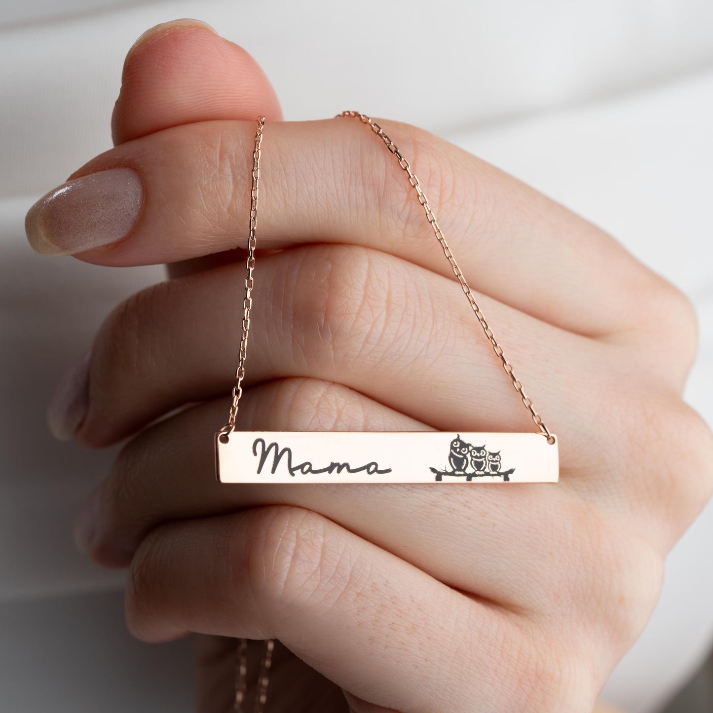 Bar Necklace - Custom Gold Name Bar Necklace, Personalized Mom Jewelry, New Mom Gift, Necklace for Mom, Mother's Day Gift, Gifts for Mom