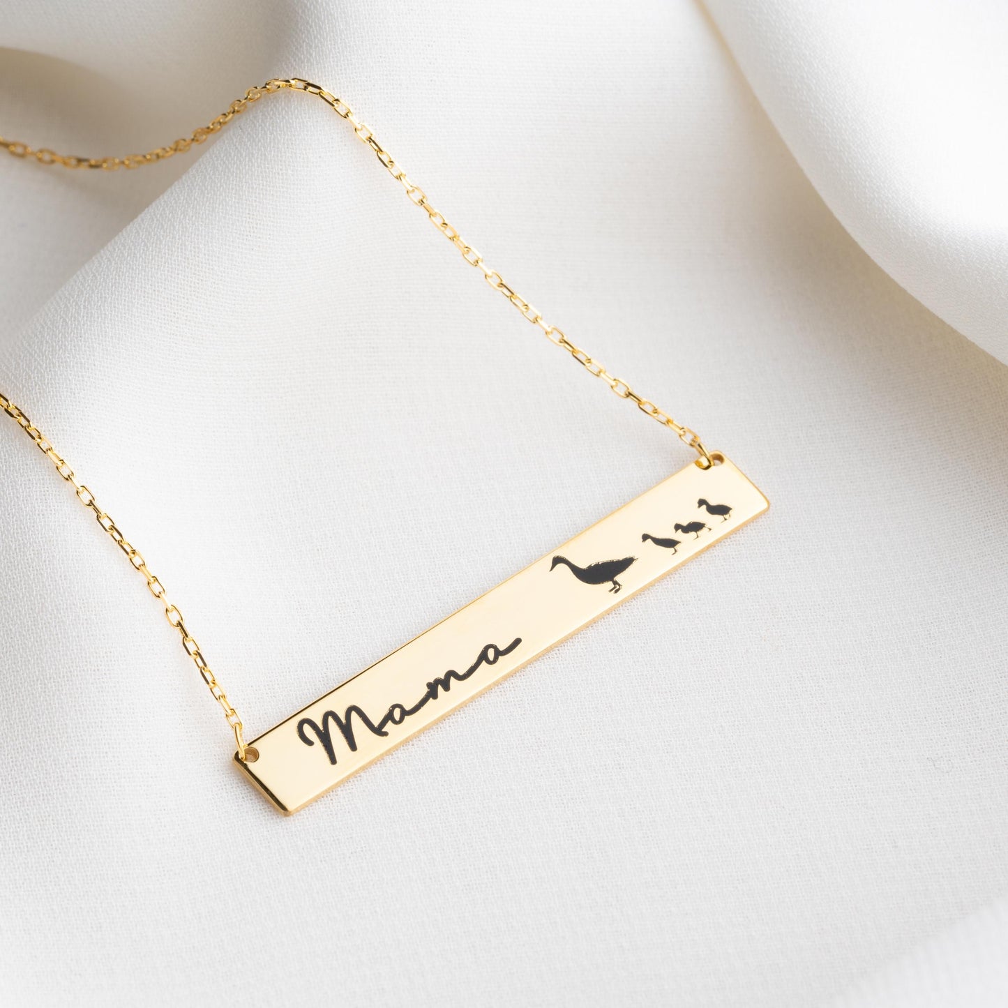 Mom Bar Necklace, Gold Name Bar Jewelry, Custom Personalized Necklace for Mom, New Mom Gift, Mothers Day Gift, Personalized Jewelry for Her