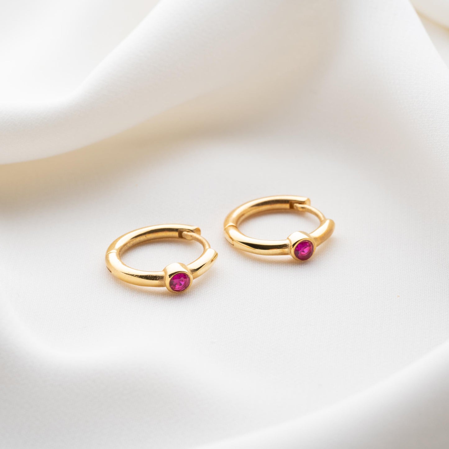 Gold Hoop Earrings, Silver Huggie Hoops, Small Statement Handmade Earrings, Bridal Bridesmaid Jewelry, Best Friend Gift, Gift for Her