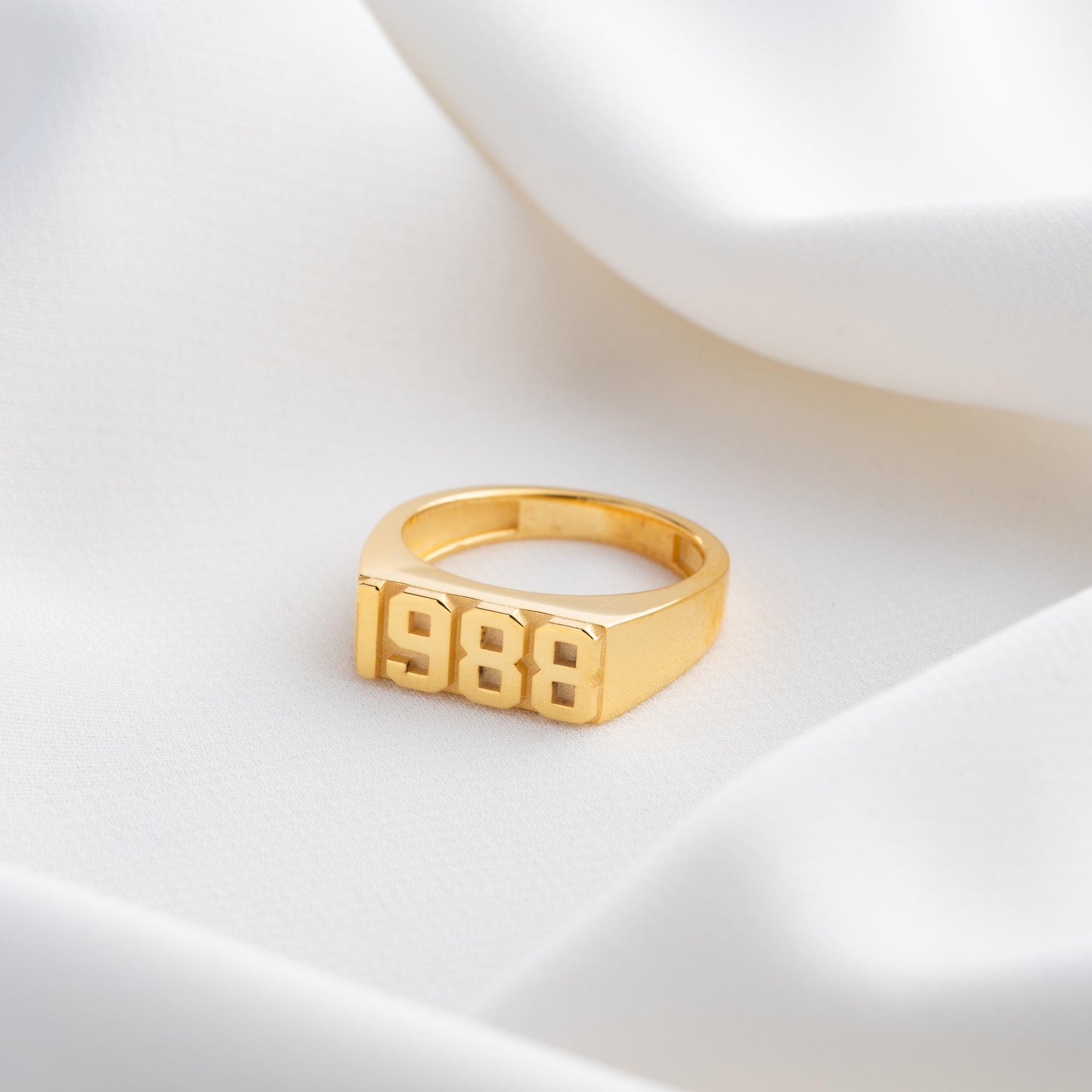 Signet Ring - Custom Men's Pinky Ring, Personalized Name Ring, Dainty Handwriting Birthflower Ring, Statement Anniversary Ring,Mother's Ring