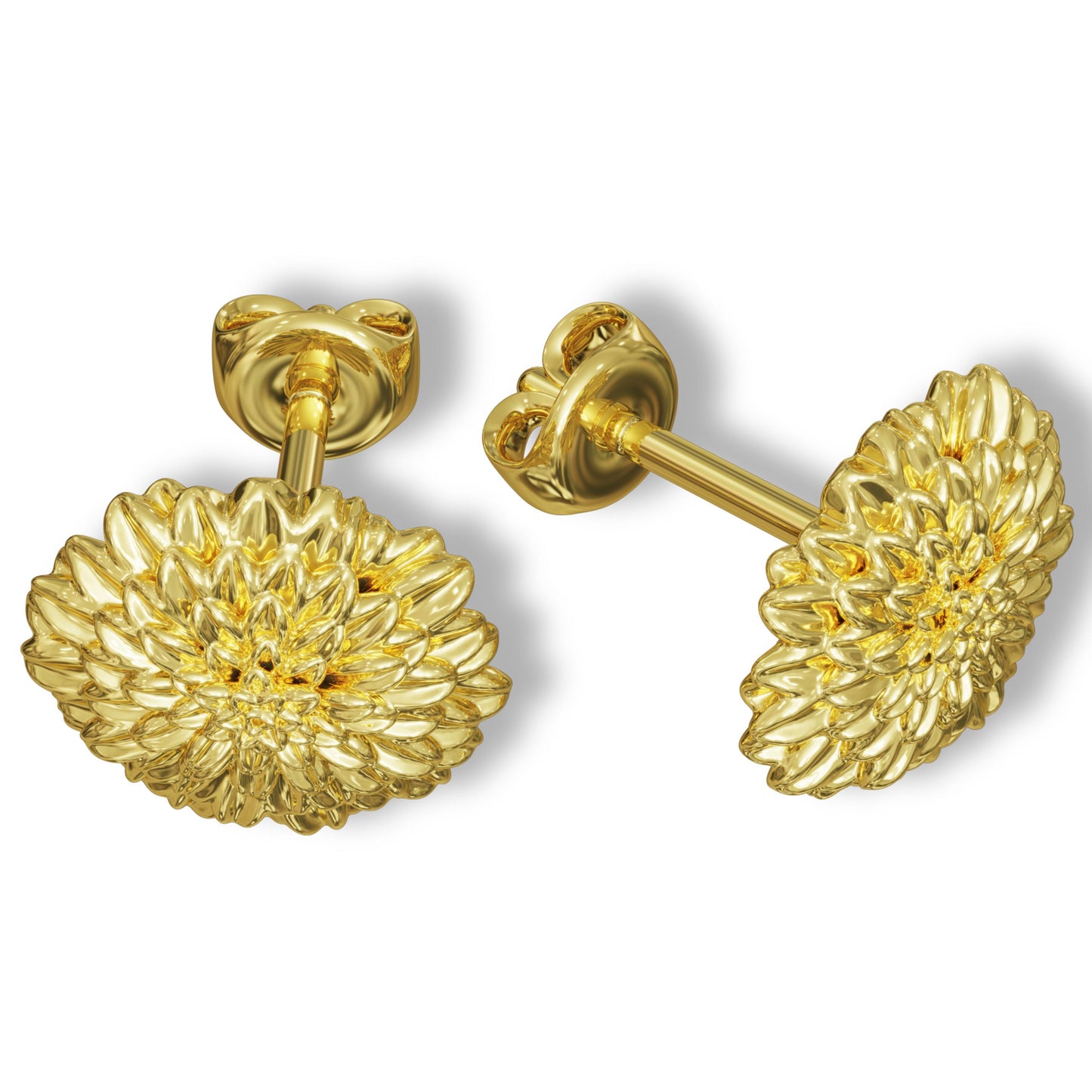 Chrysanthemum Earrings,Unique Earrings,Floral Stud Earrings,Sterling Silver,Handcrafted Gifts,Keepsake Gift,Silver Earring Set,Woman Gift