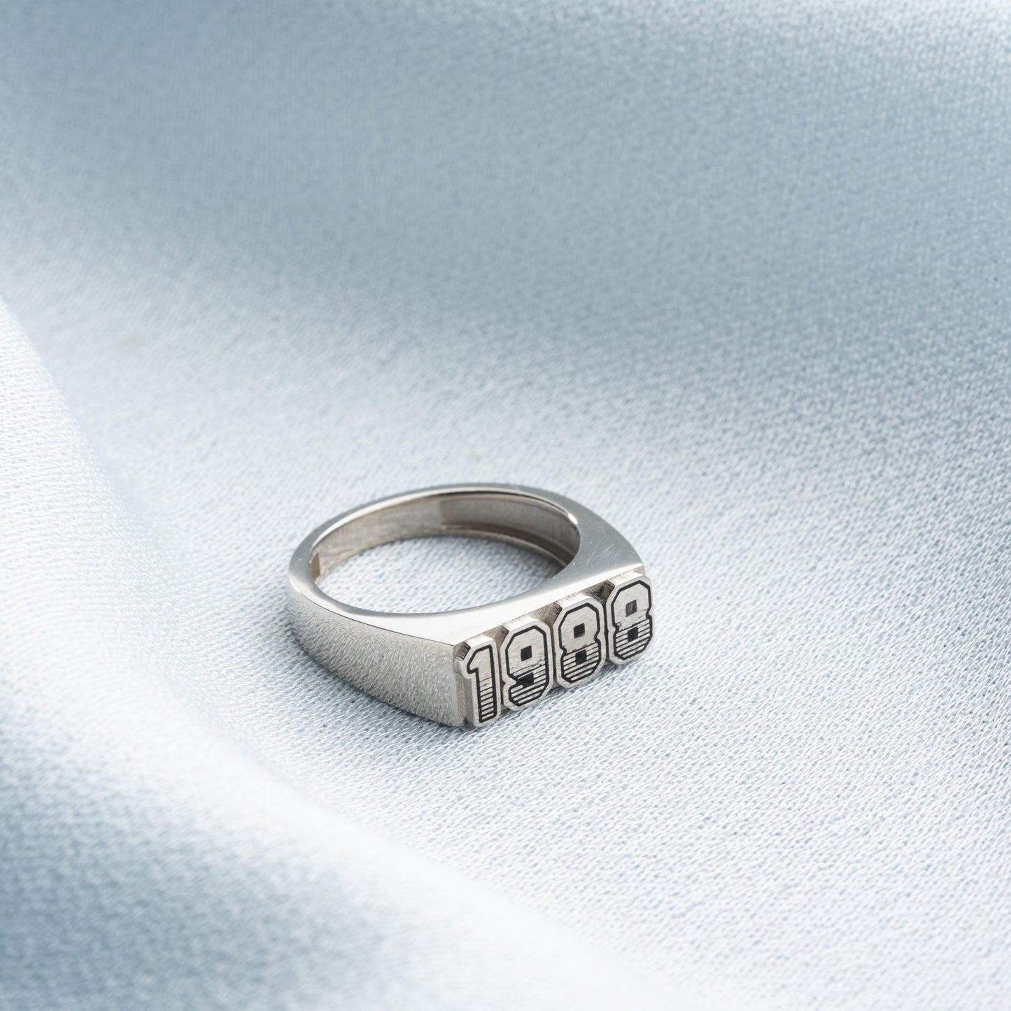 Gold Signet Ring-Custom Engraved Pinky Ring,Personalized Name Ring, Silver Dainty Handwriting Memorial Ring,Anniversary Ring for Women & Men