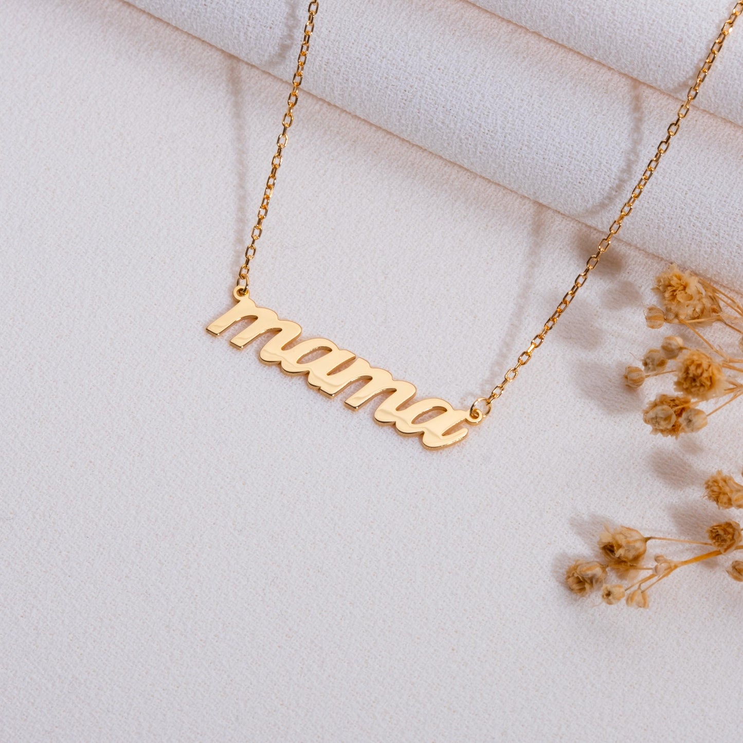 Mama Necklace, Custom Nameplate Necklace,Silver or Gold Dainty Gift for Mom,Personalized Mama Jewelry, Necklace for Women, Mom Gift,handmade