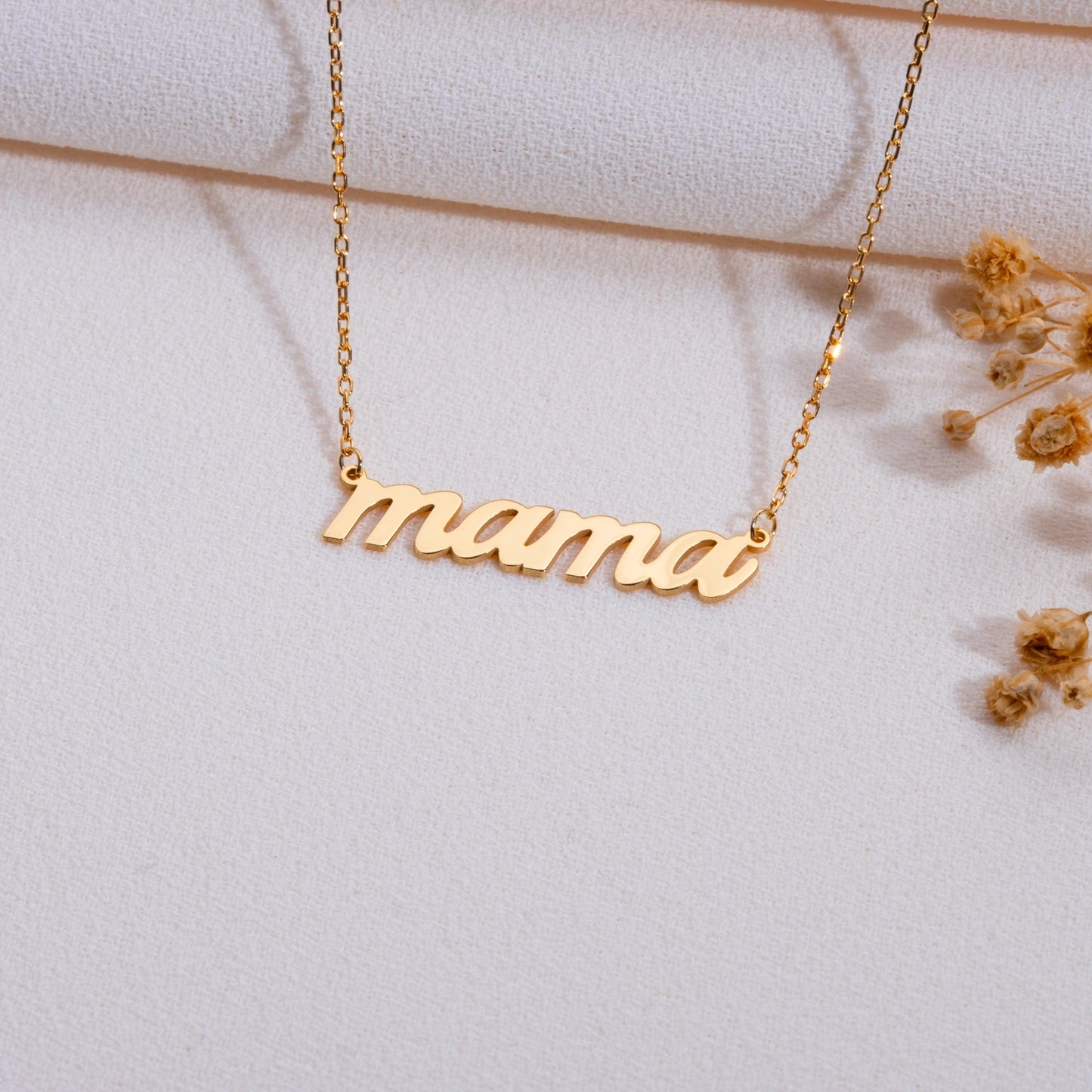 Mama Necklace, Custom Nameplate Necklace,Silver or Gold Dainty Gift for Mom,Personalized Mama Jewelry, Necklace for Women, Mom Gift,handmade
