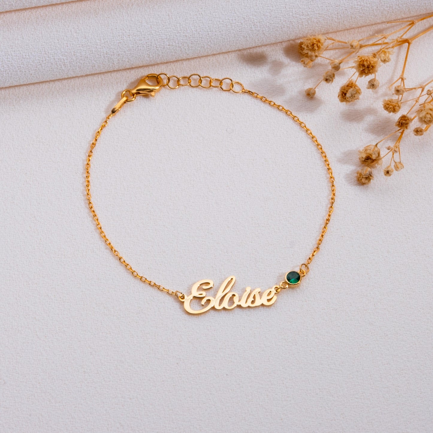 Name Bracelet With Birthstone, Birthstone Gift, Baby Name Bracelet, Grandma Bracelet, Handwriting Bracelet, Mothers Bracelet,handmade gift