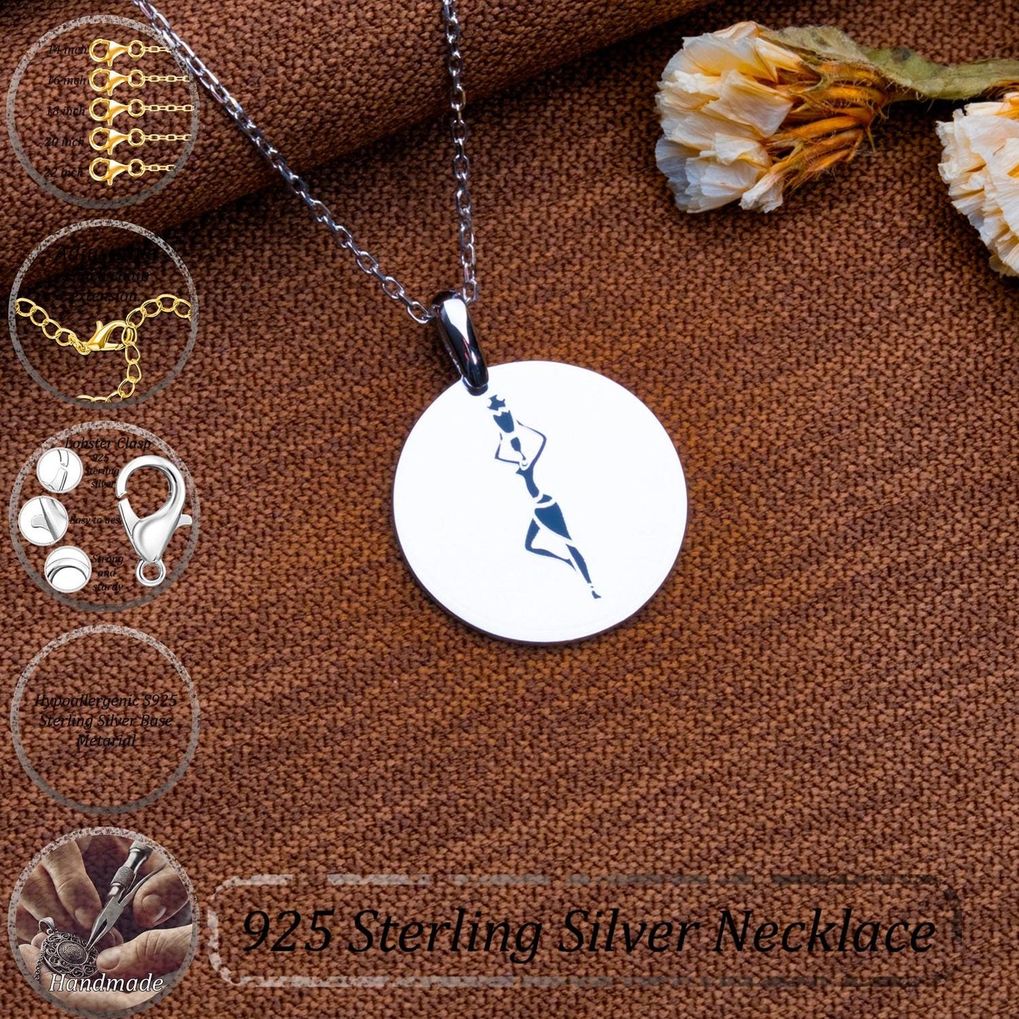 African Water Carrier Necklace, Ethnic Pendant,925 Sterling Silver, Gold Necklace,Handmade Jewelry, Custom Dainty Necklace,Personalized Gift