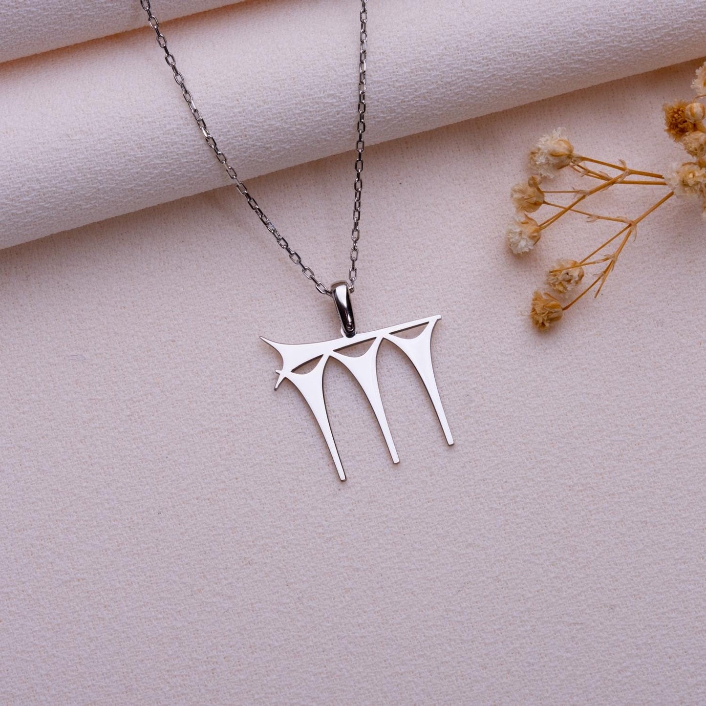 Cuneiform Name Necklace,Sumerian Jewelry,Handwriting Jewelry,Initial Tag-Carabiner Necklace,Name Logo Necklace,Customizable Charm,Gift Ideas