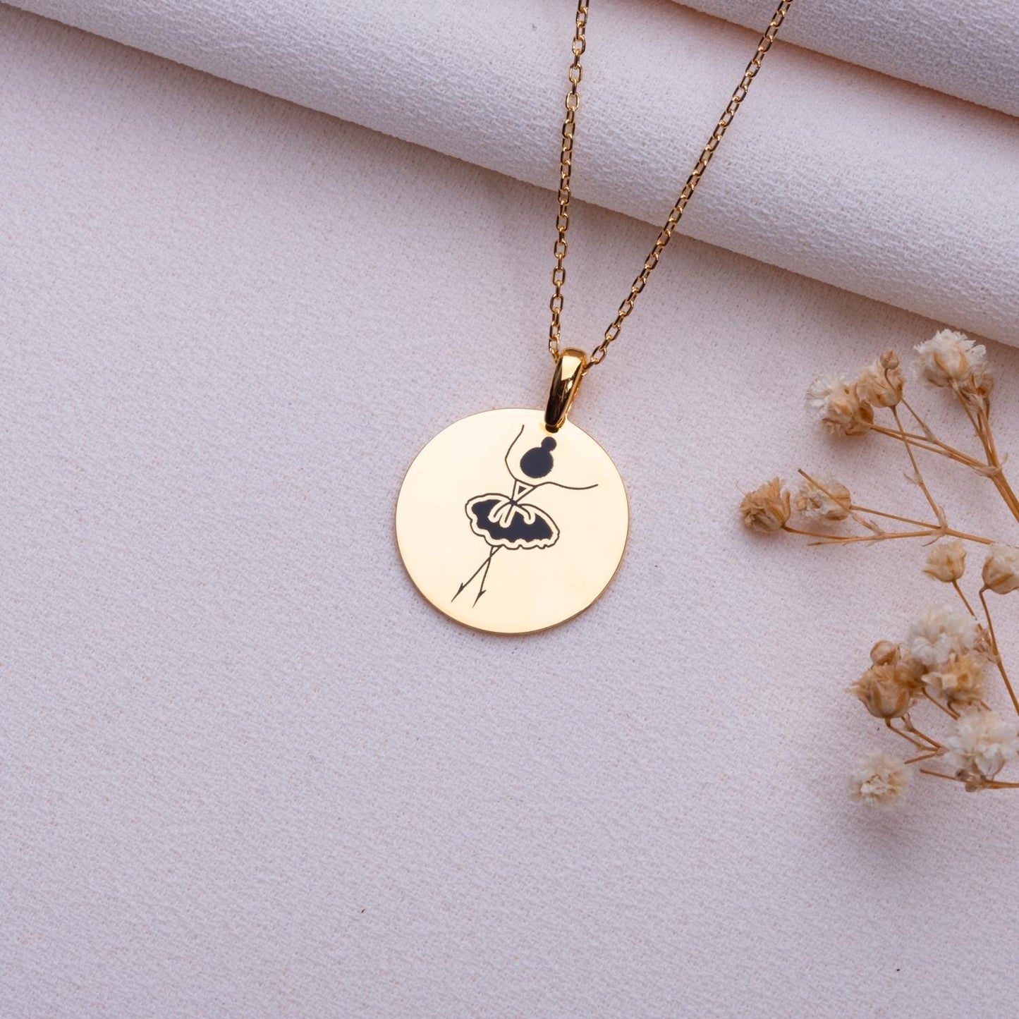 Ballerina Necklace,Personalized Ballerina Jewelry,Minimalist Dance Gift for Her,Birthday Gifts, Personalized Gifts for Dancers,Handmade Gift