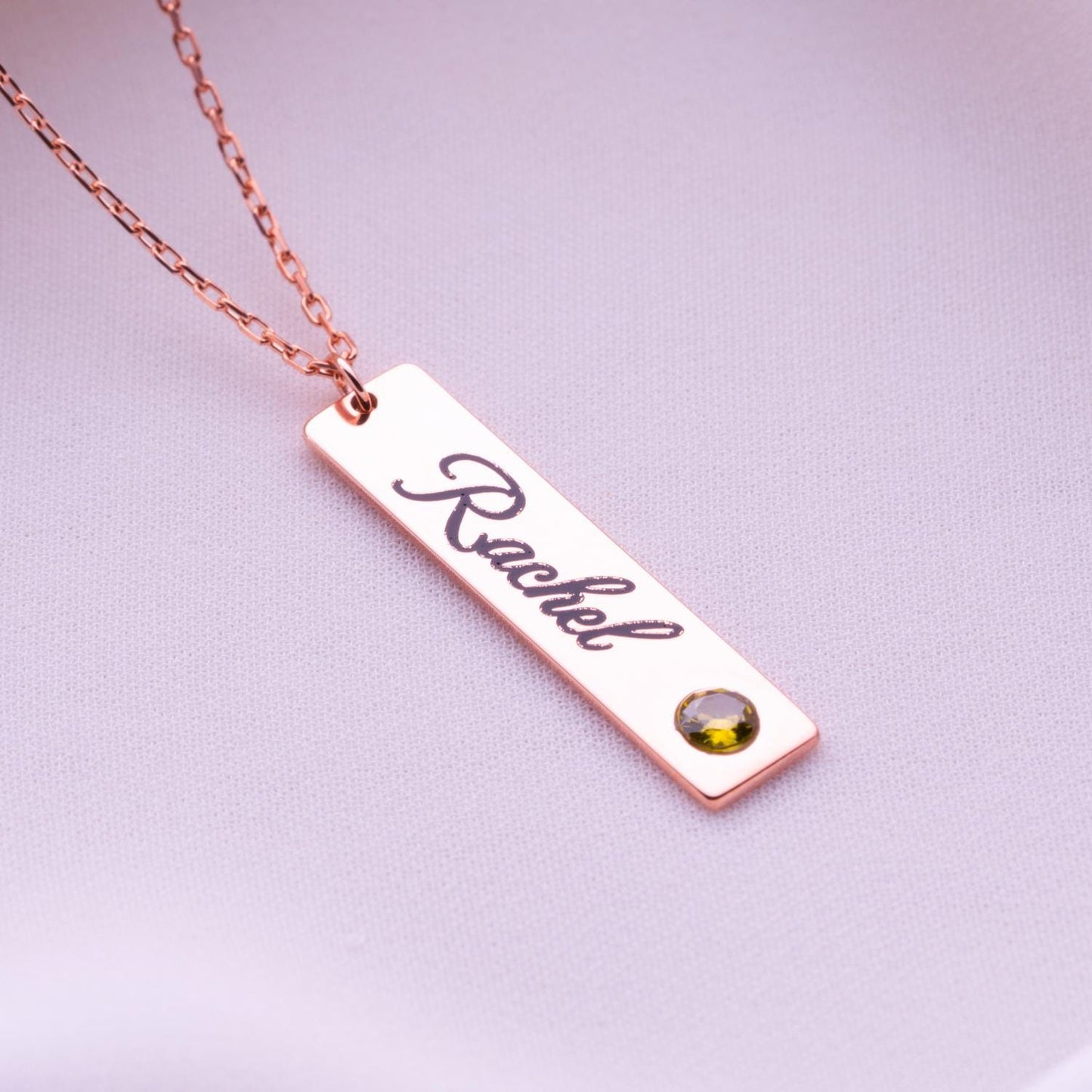 Custom Bar Necklace,Gold Name Bar Necklace,Engraved Birthstone Necklace, Handwriting Jewelry, Dainty Personalized Gift for Her,Birthday Gift