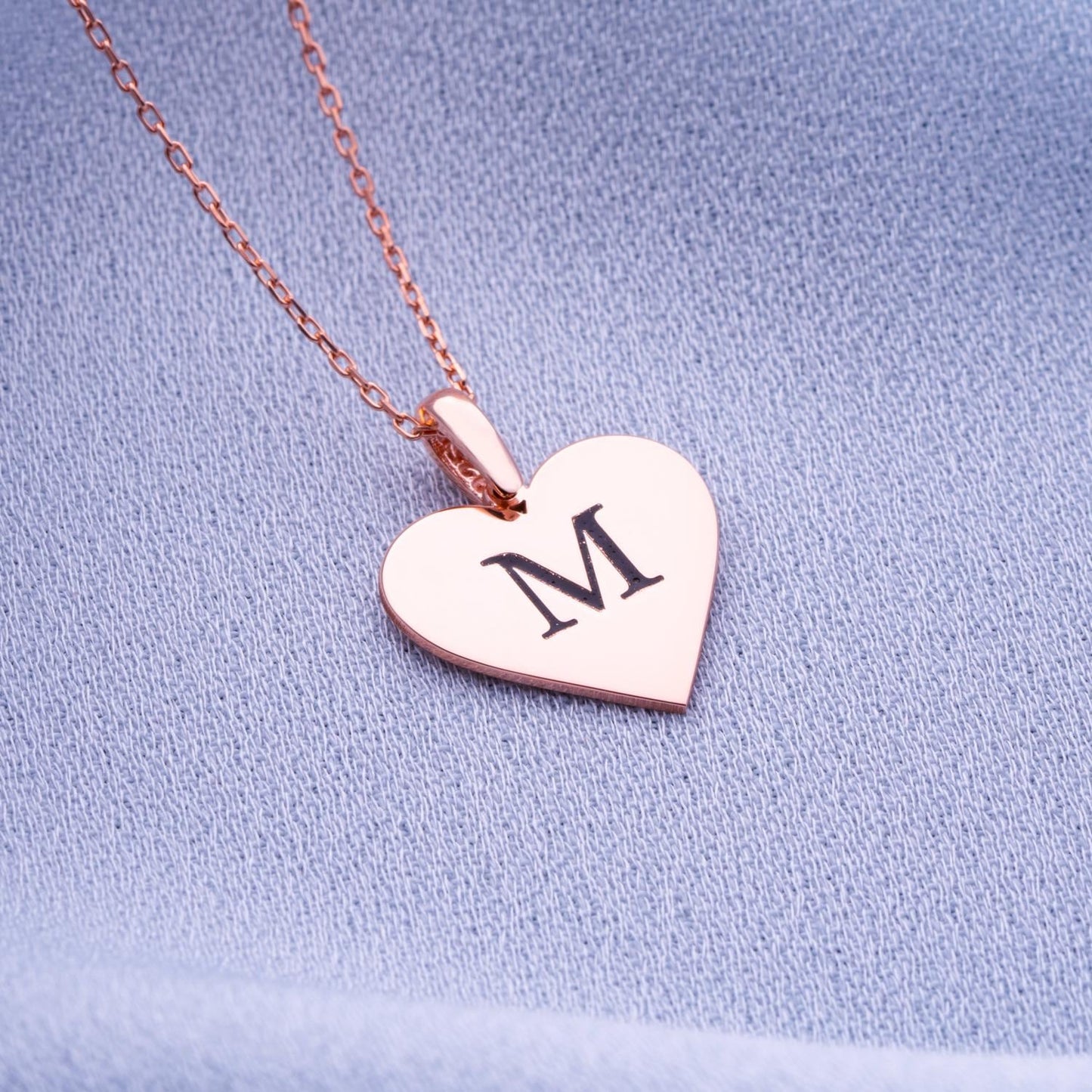 Heart Necklace-Gold Letter Name Necklace,Tiny Letter Pendant,Personalized Jewelry,Jewelry Gift for Her,Birthday,Mother's Day,Gift for Him.