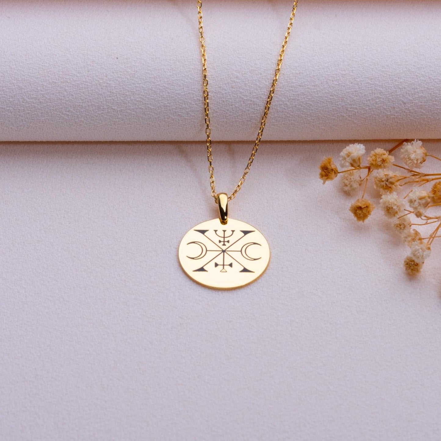 Decarabie Sigil Pendant – Protection Necklace, Custom Occult Jewelry, Silver Magik Amulet, Gothic Halloween Necklace, Supernatural Gift.