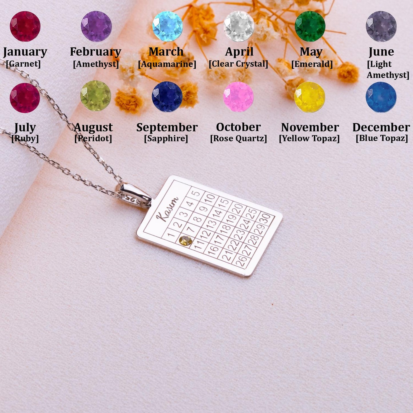 Birthstone Bar Date Necklace –Birthstone jewelry , Custom Nameplate Jewelry, Gold Bar Necklace, Mother Gift, Personalized Birthday Keepsake
