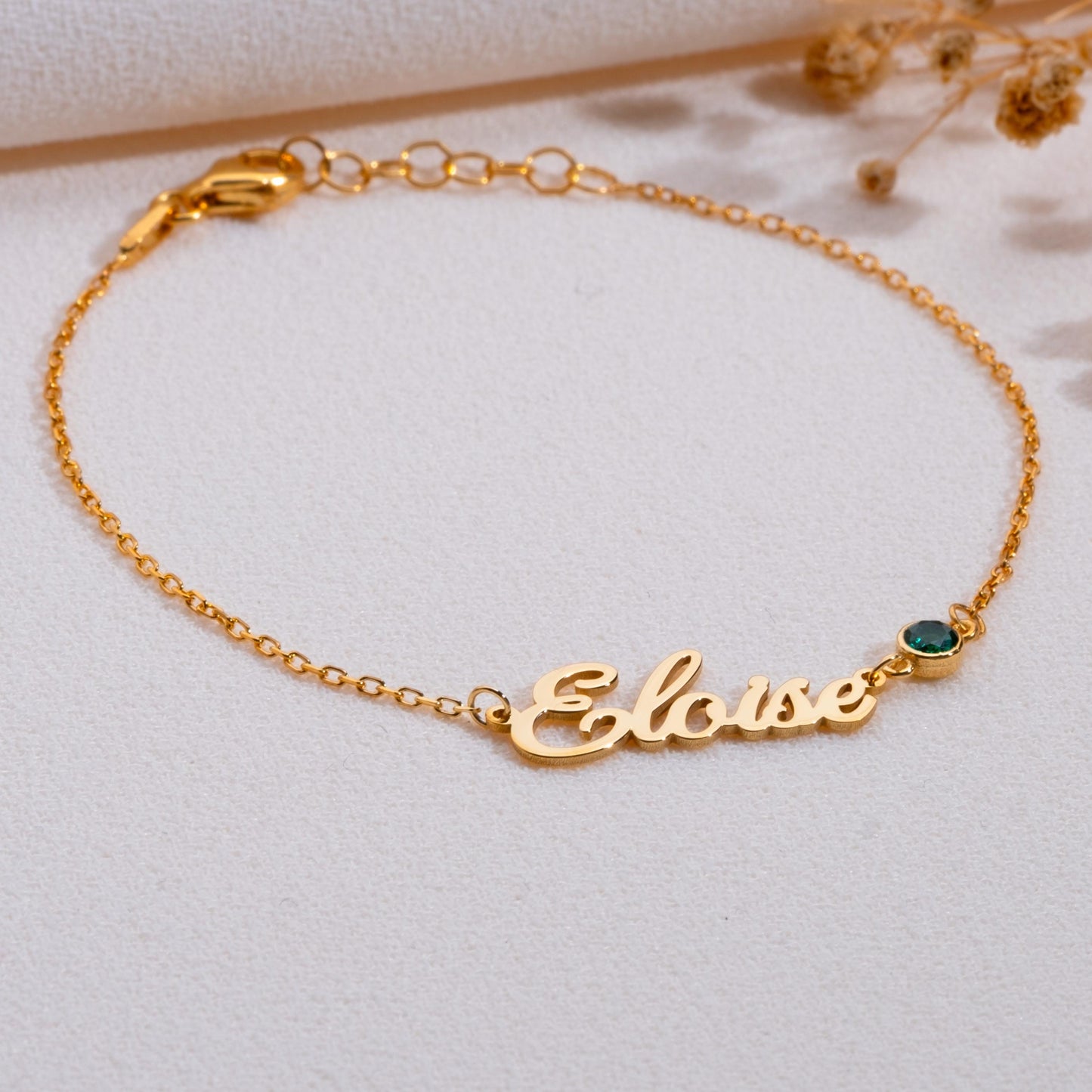 Name Bracelet With Birthstone, Birthstone Gift, Baby Name Bracelet, Grandma Bracelet, Handwriting Bracelet, Mothers Bracelet,handmade gift