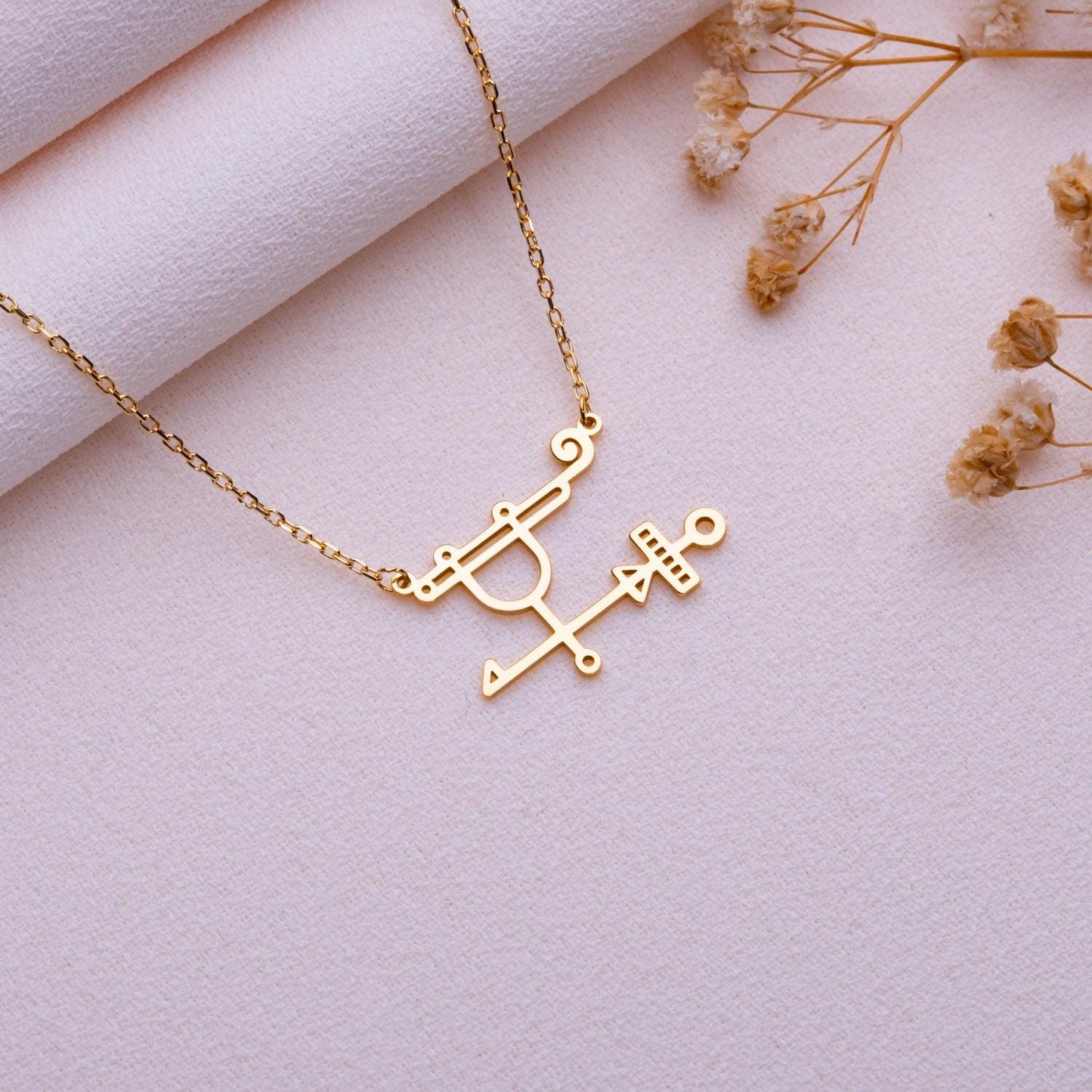 Sabnock Sigil Witch Necklace • Lucifer Lilith Protection Sigil Pendant • Gothic Halloween Jewelry • Custom Supernatural Necklace for Her
