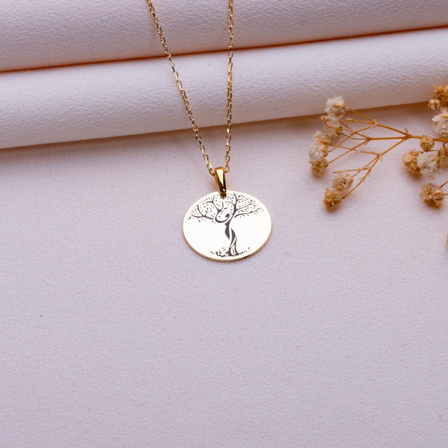 Tree of Life Pendant,Celtic Tree of Life Necklace,Silver Family Tree Charm,Minimalist Handmade Jewelry, Gift for Her, Birthday,Anniversary