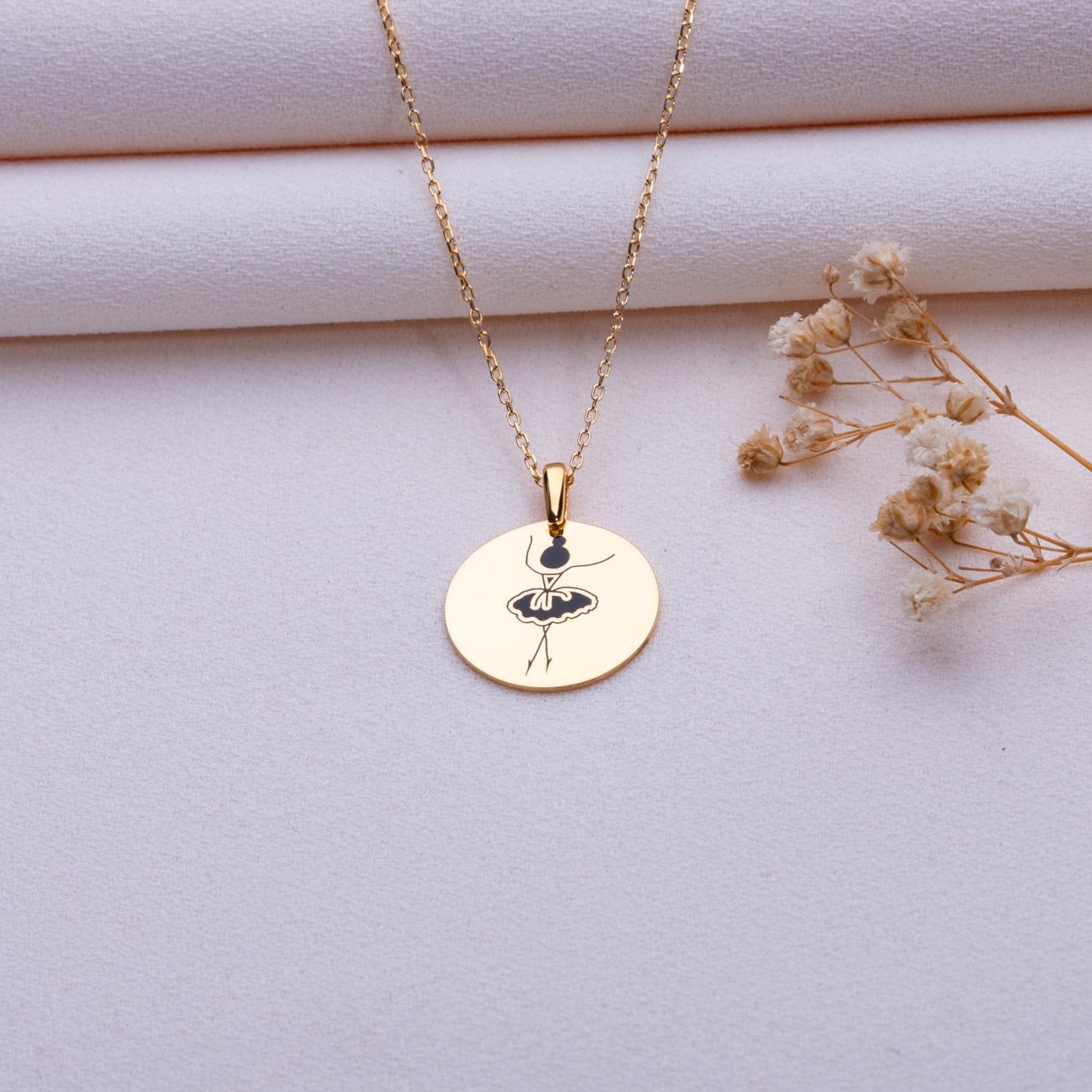 Ballerina Necklace,Personalized Ballerina Jewelry,Minimalist Dance Gift for Her,Birthday Gifts, Personalized Gifts for Dancers,Handmade Gift