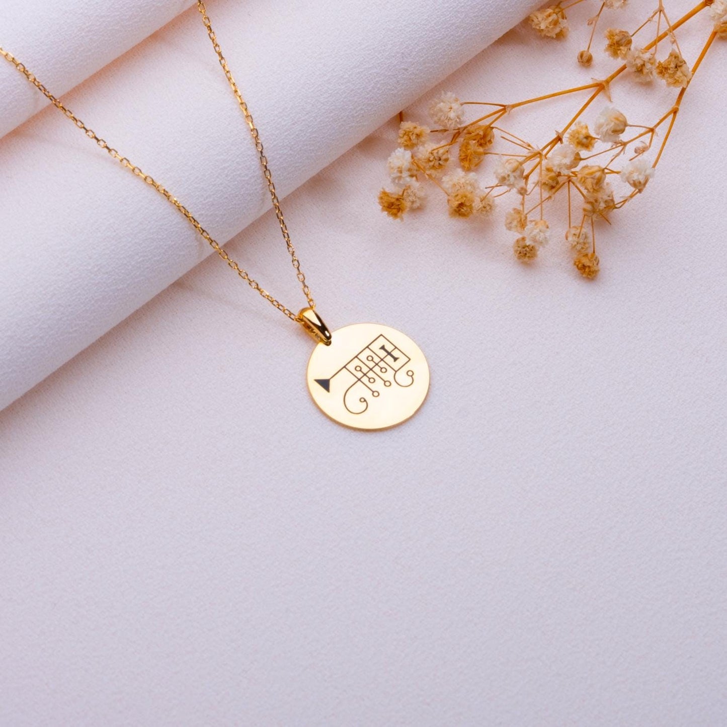 Ronove Sigil Pendant Necklace: 14K Gold Plated 925 Sterling Silver Talisman