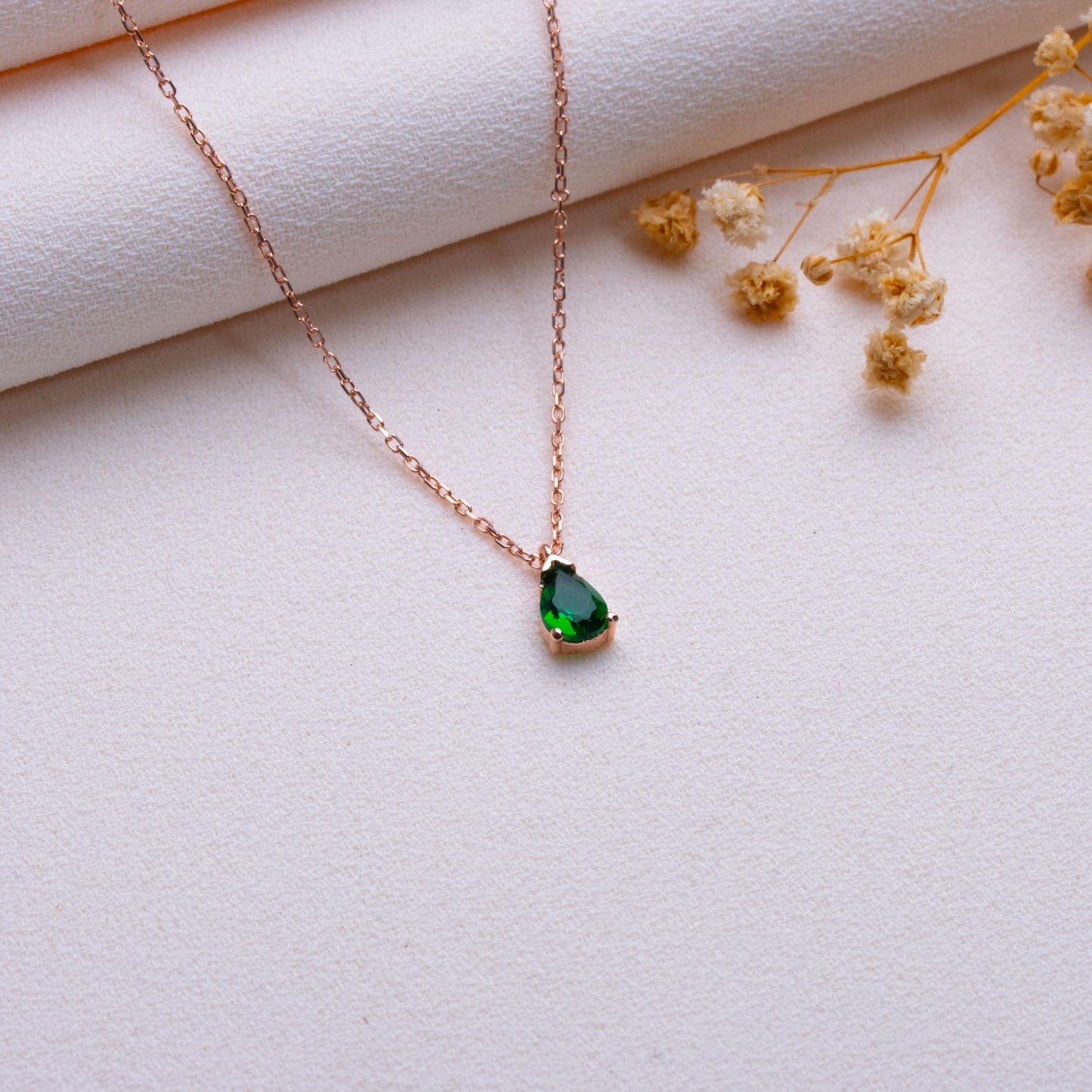 Drop Birthstone Necklace • Custom Jewelry Gift • Personalized Dainty Pendant for Women •Anniversary or Birthday Gift,Unique Necklace for Her
