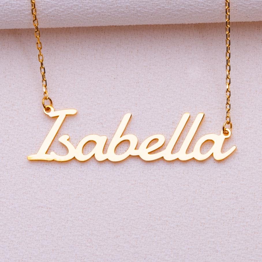 Custom Nameplate Necklace • Dainty Silver Name Jewelry • Minimalist Gift for Grandma • Personalized Women Necklace • Handmade Family Pendant