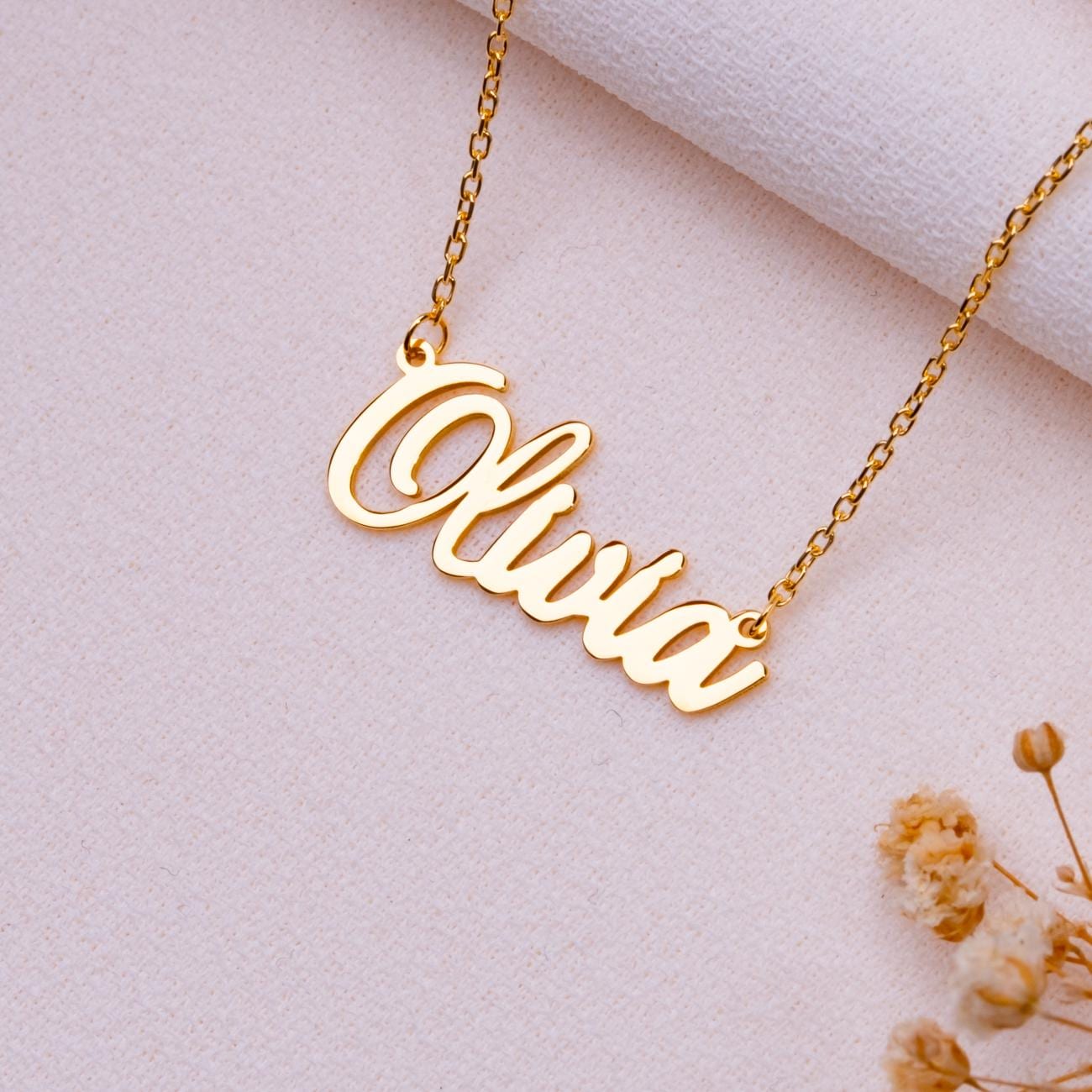 Dainty Name Necklace for Mom • Personalized Gift for Her • Custom Gold or Silver Jewelry • Elegant Nameplate Necklace for Grandma-handmade.