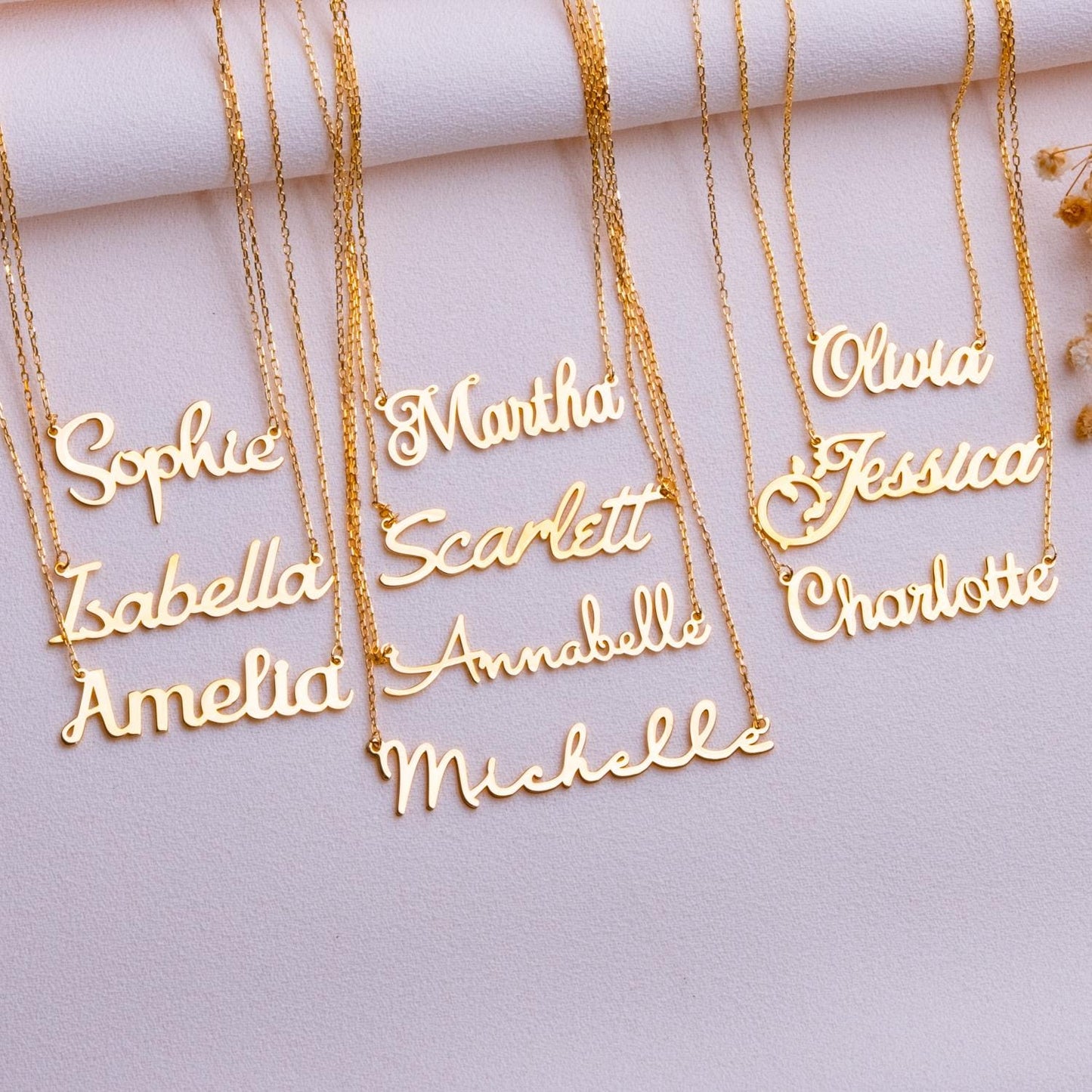 Name Jewelry for Women • Personalized Silver or Gold Necklace • Handmade Gift for Mom-Minimalist Custom Charm Necklace-silver handmade gift