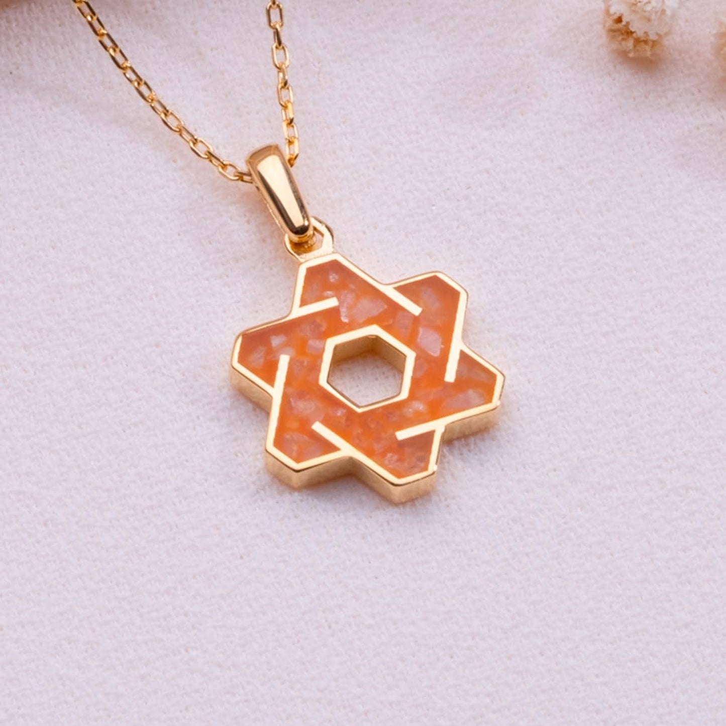 Orange Agate Pendant Necklace: Handmade Sterling Silver Gemstone Jewelry
