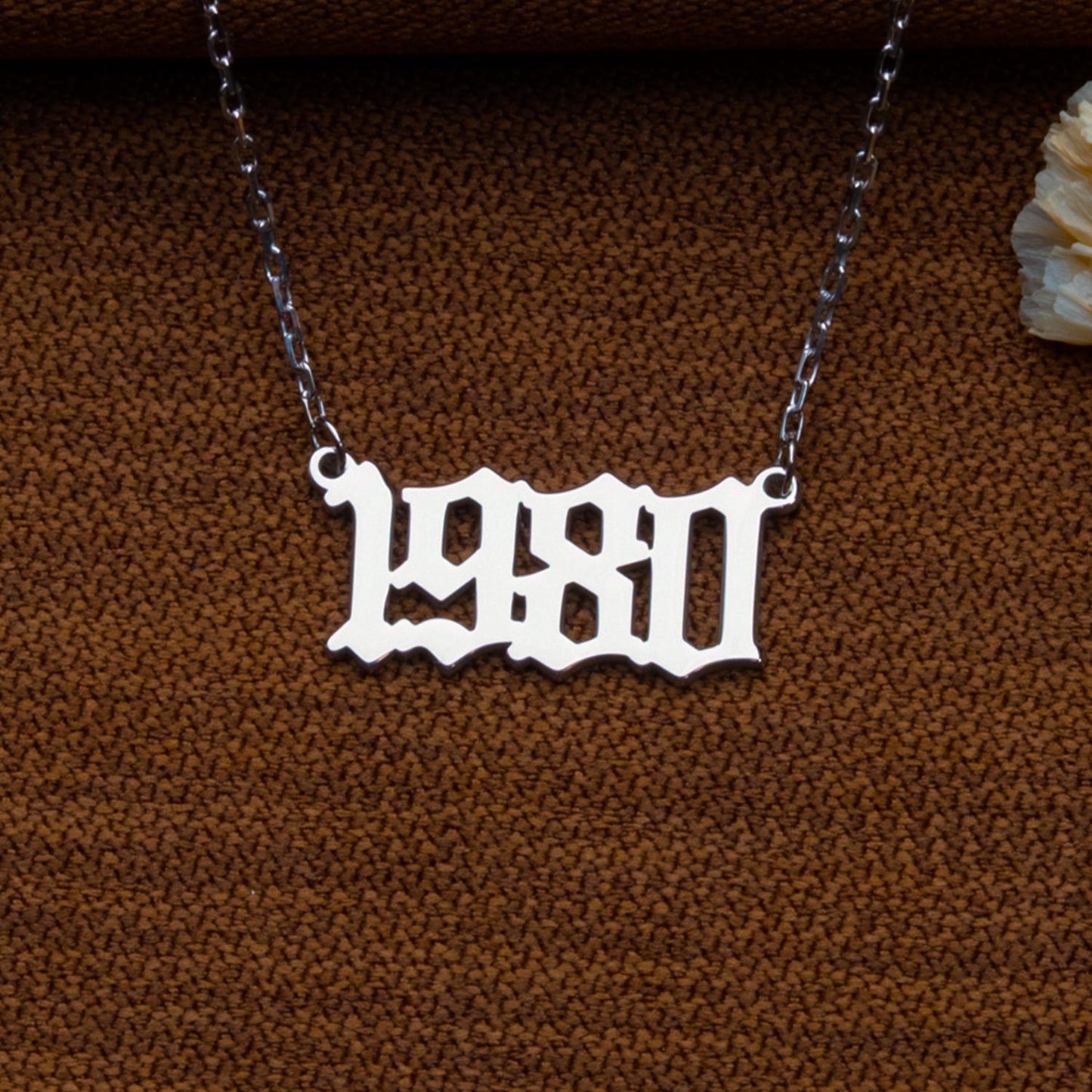 Personalized Year Necklace, Birth Year Jewelry, Custom Necklace, Engraved Gift, Initial Necklace, Memorial, Anniversary,Personalized Jewelry