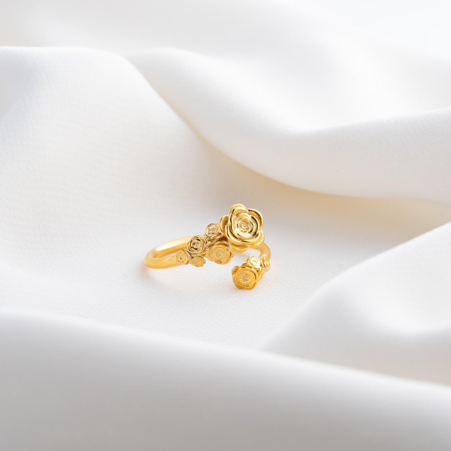 Gold Rose Ring, Rose Gold Rose Ring,Handmade Jewelry,Vintage Flower Ring,Rose Quartz Ring, Silver Rose Ring,Anniversary Gift,Statement Rings