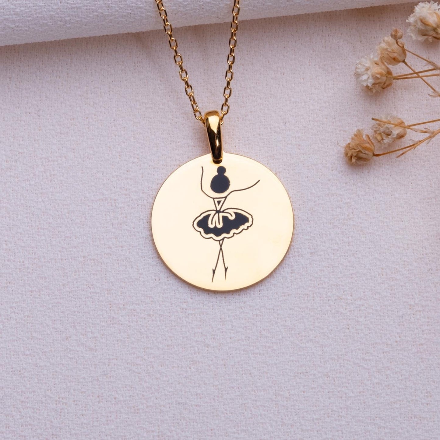 Ballerina Necklace,Personalized Ballerina Jewelry,Minimalist Dance Gift for Her,Birthday Gifts, Personalized Gifts for Dancers,Handmade Gift