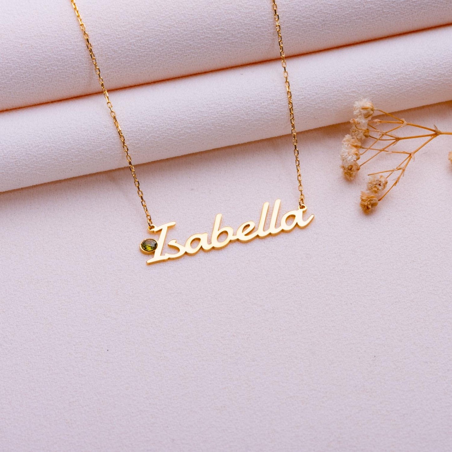 Initial Name Necklace • November Birthstone Jewelry • Birthday Gift for Mom • Dainty Custom Charm • New Mom Personalized Pendant