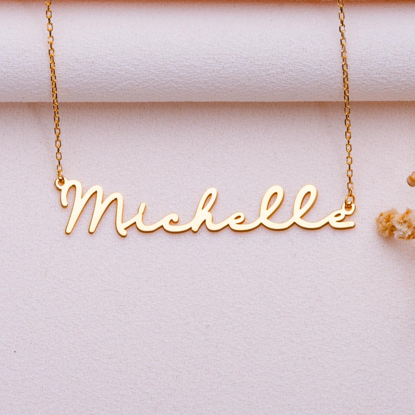 Custom Name Necklace-Signature Jewelry for Women-Christmas Gift for Mom-Personalized Pendant-New Mom Necklace-silver sterling handmade gift