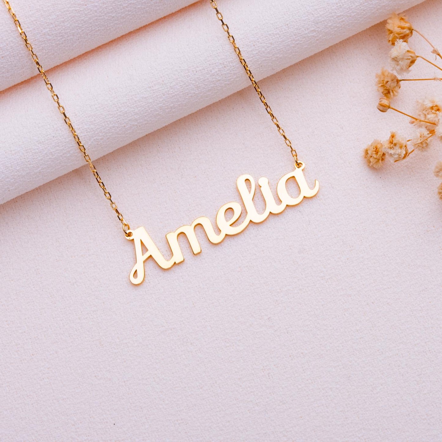 Name Jewelry for Women • Personalized Silver or Gold Necklace • Handmade Gift for Mom-Minimalist Custom Charm Necklace-silver handmade gift