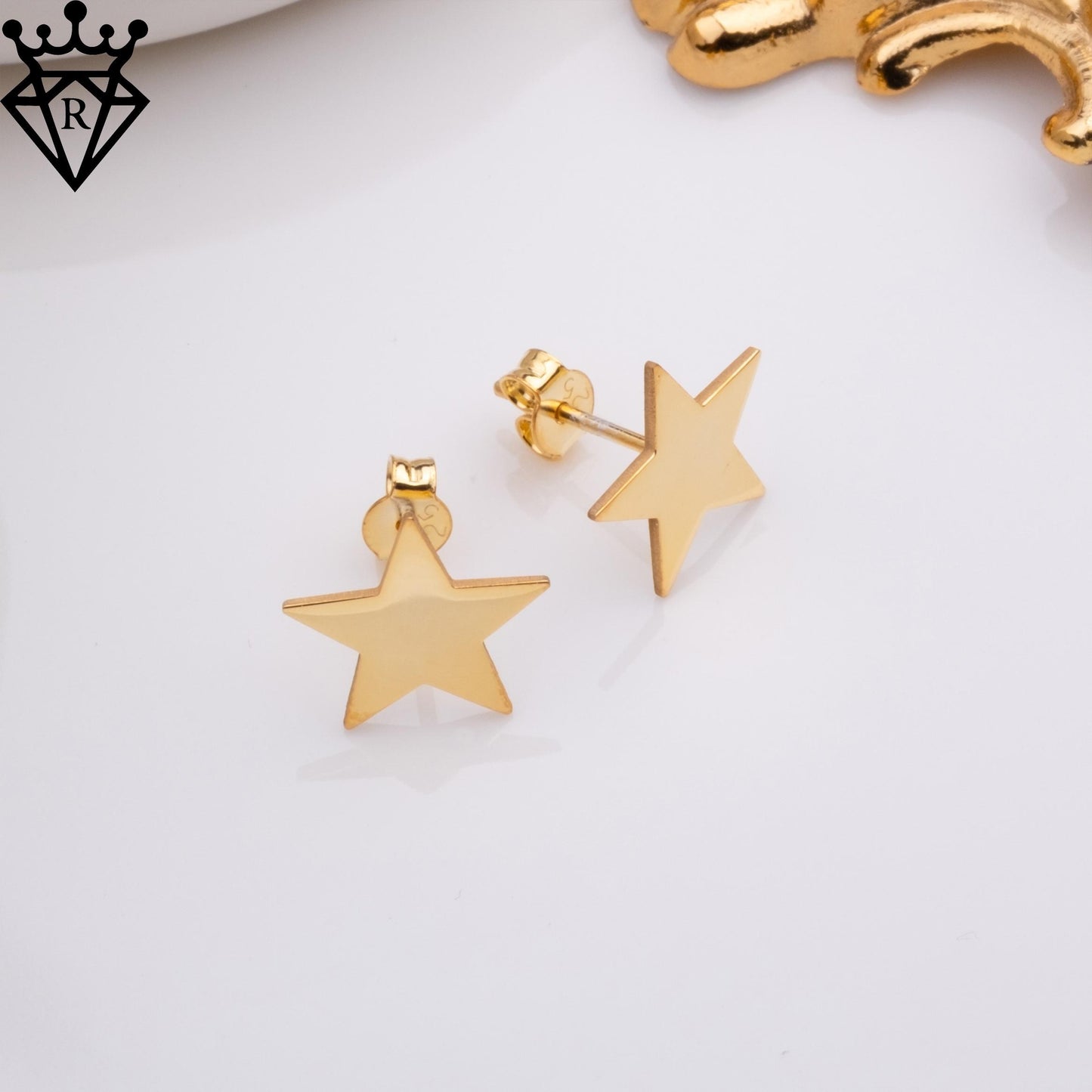 Gold Star Earrings–Tiny Star Studs,Fun Unique Star Jewelry,Silver North Star Stud Earrings,Minimal Celestial Gold Earrings for Women Girls