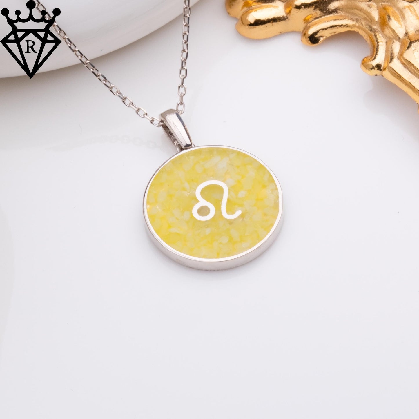 Natural Jade Zodiac Birthstone Crystal Gemstone Necklace – Handmade Pendant, Dainty Gold Astrology Stone Necklace Gift,925 sterling silver