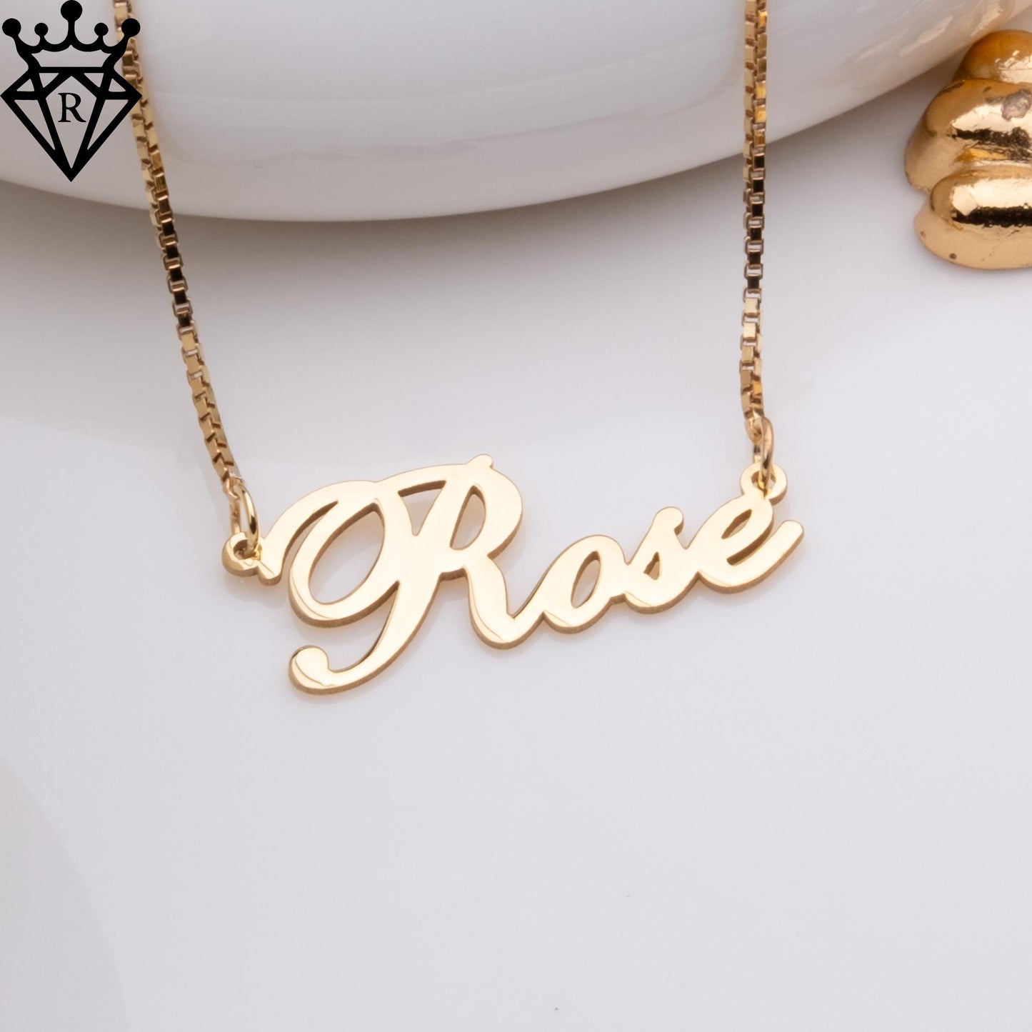 Custom Name Necklace – Silver Personalized Name Jewelry, Handmade Script Letter Pendant Gift for Her, Customizable Silver Nameplate Chain
