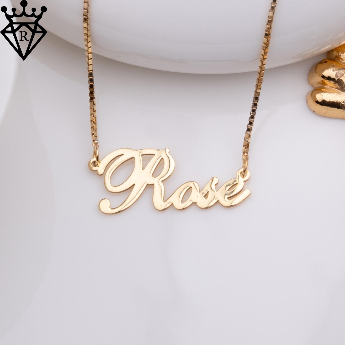 Custom Name Necklace – Silver Personalized Name Jewelry, Handmade Script Letter Pendant Gift for Her, Customizable Silver Nameplate Chain