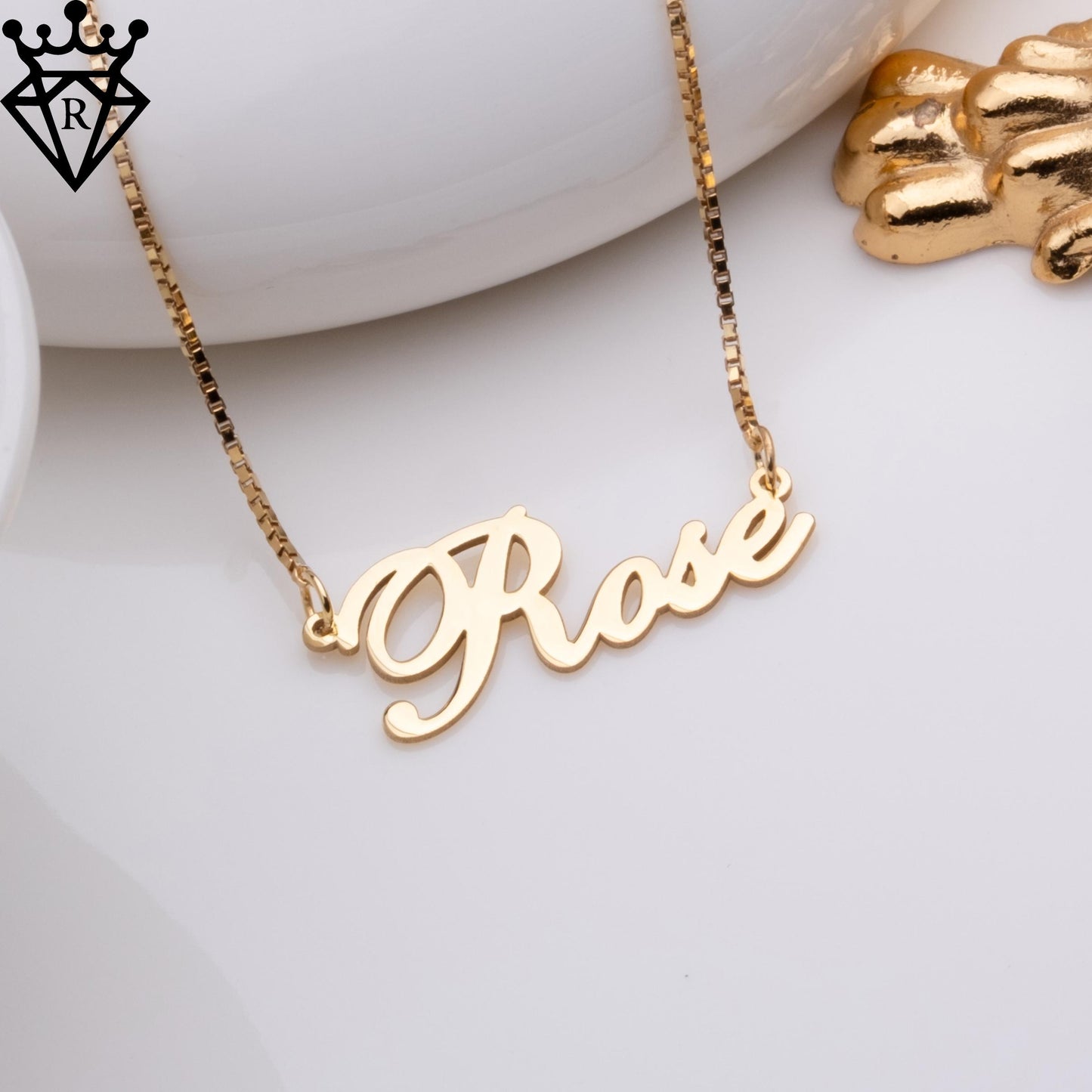 Custom Name Necklace – Silver Personalized Name Jewelry, Handmade Script Letter Pendant Gift for Her, Customizable Silver Nameplate Chain