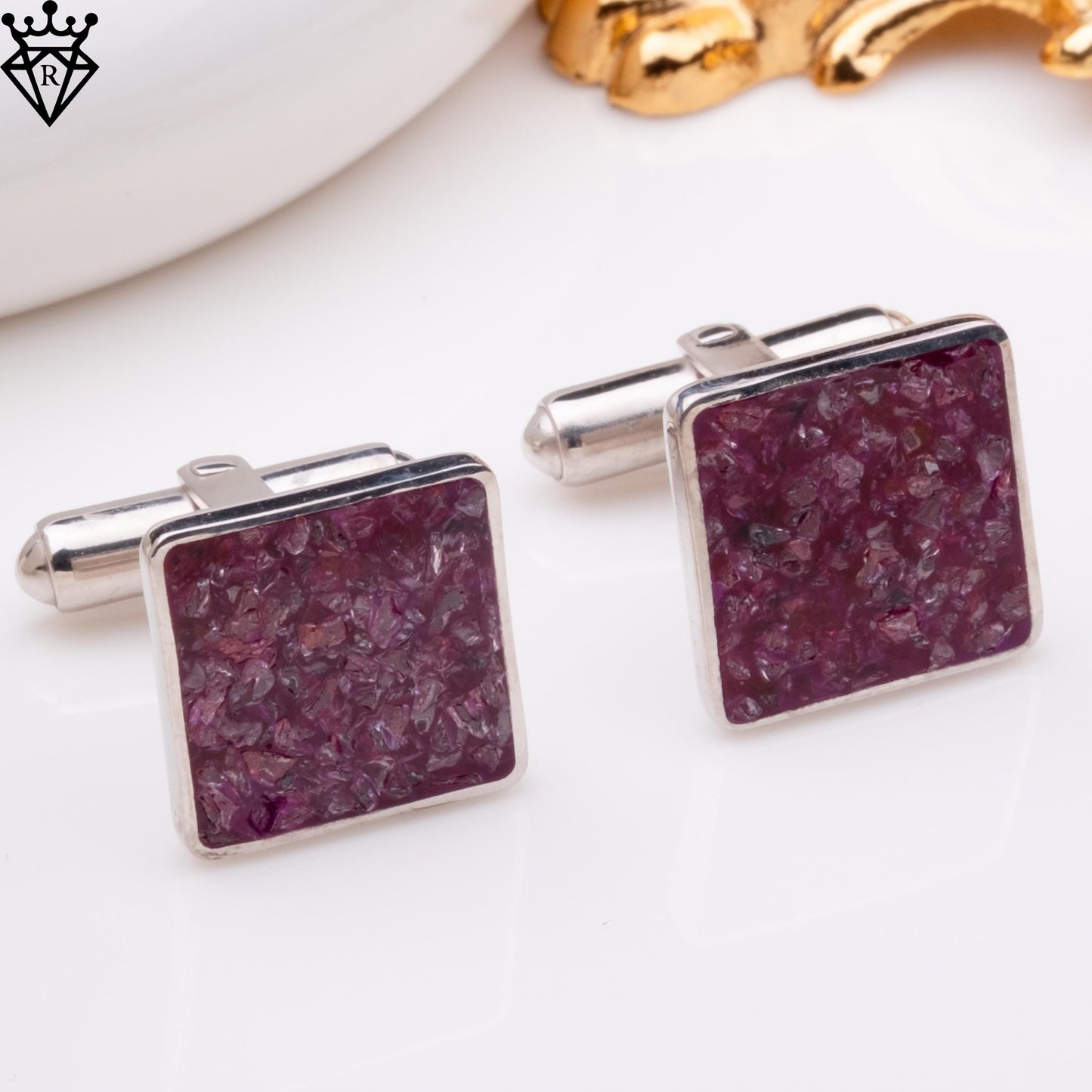 Garnet Stone Cuff Links, Silver Cufflinks for Men, Garnet Jewelry,Formal Cufflinks, Anniversary Gift