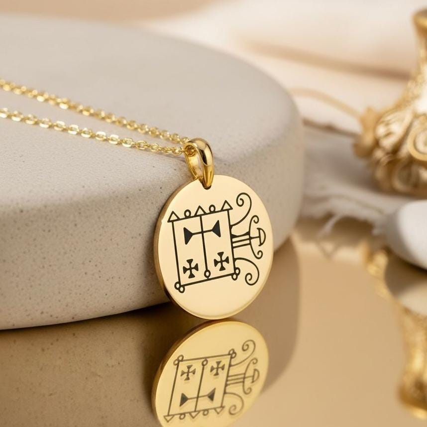 Orobas Sigil Necklace | 925 Sterling Silver Pendant | Gothic Occult Symbol | Spiritual Protection Gift