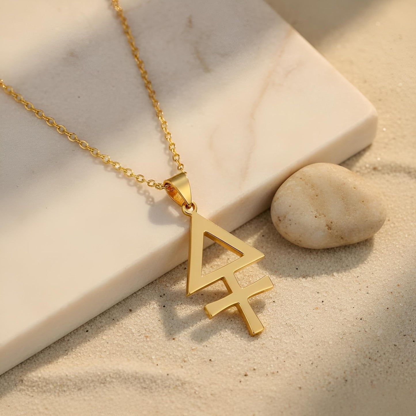 Esoteric Sulfur Necklace | 925 Sterling Silver | Alchemy Symbol Jewelry | Meaningful Spiritual Gift