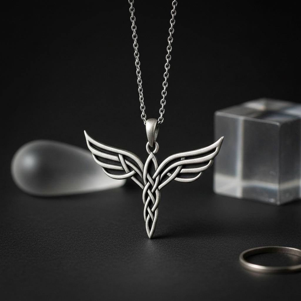 Elven Wing Necklace | 925 Sterling Silver | Fantasy Elf Symbol | Meaningful Gift
