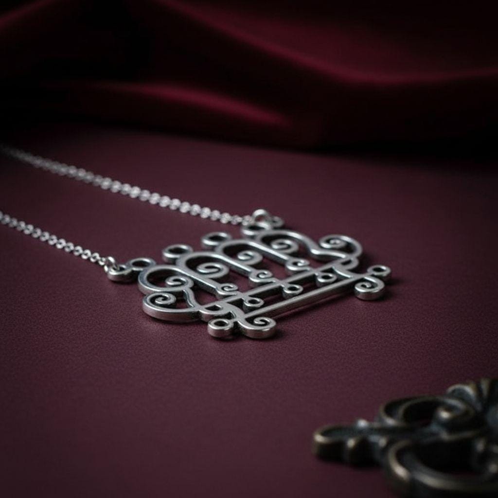 Ars Goetia Paimon Sigil Necklace | 925 Sterling Silver | Gothic Occult Talisman | Spiritual Protection Gift